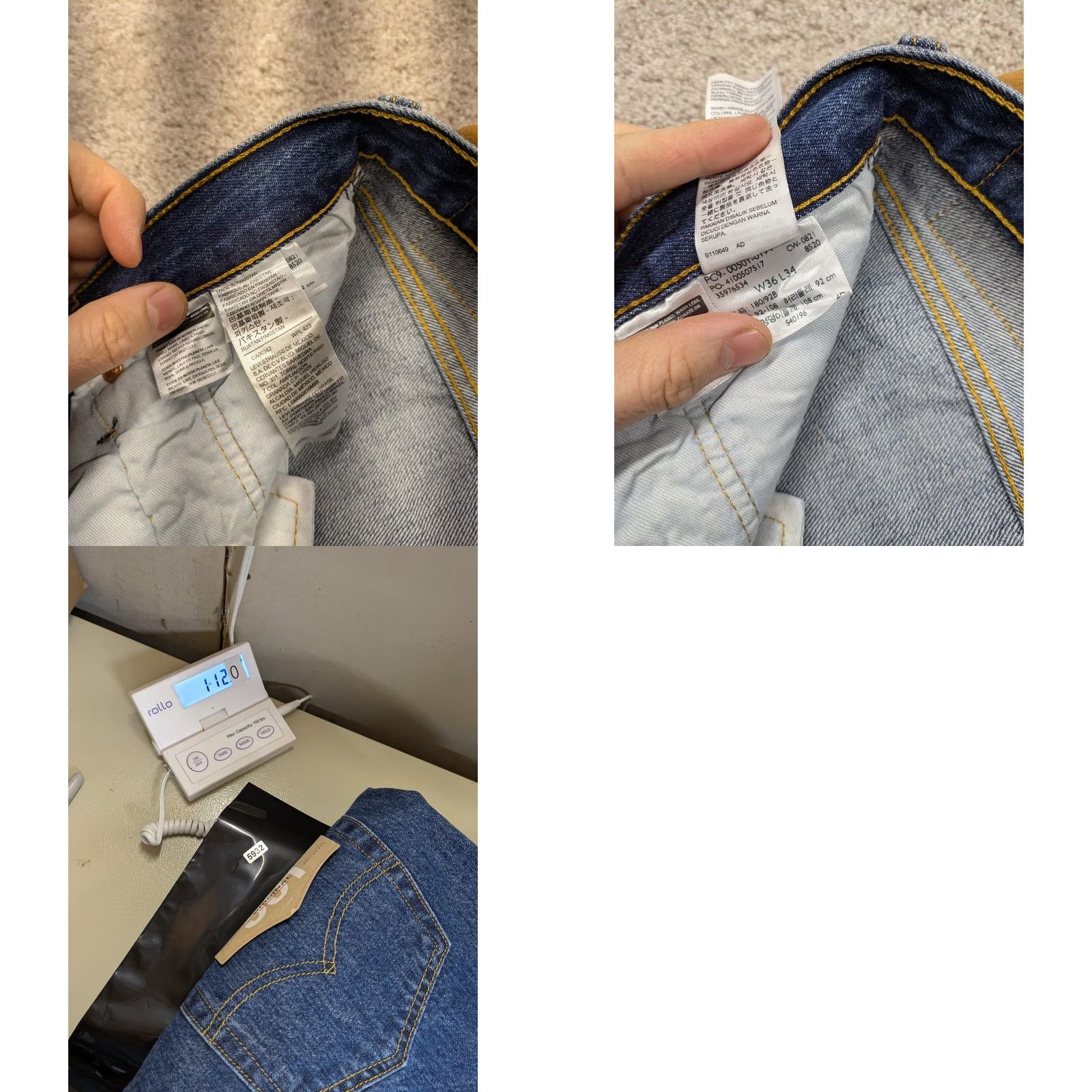 Levi's Levi'S 501 Mens Blue Denim Jeans - Size 36 Size US 36 / EU 52 - 8 Thumbnail