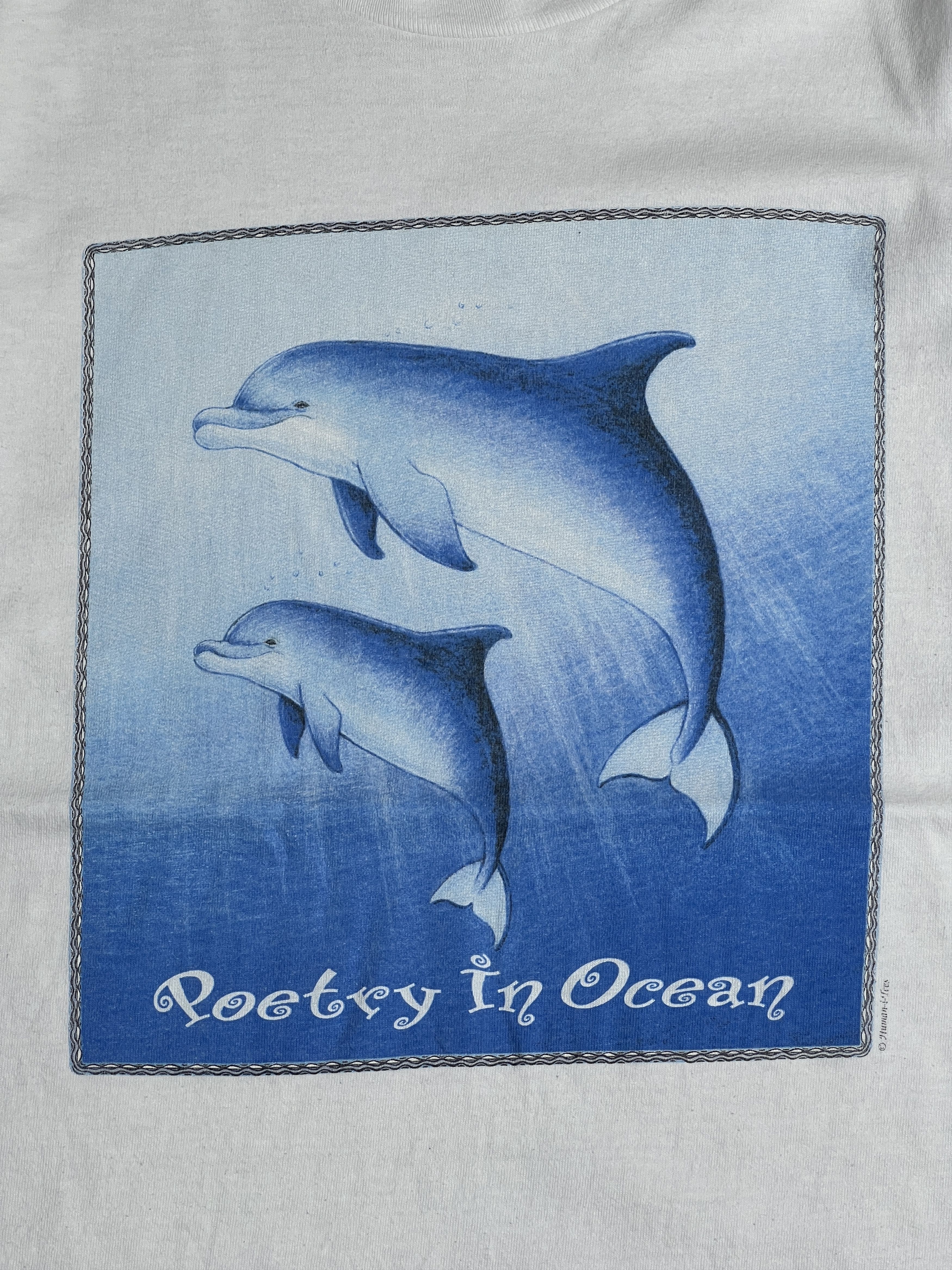 Vintage Vintage 90s Human-i-Tees Poetry in Ocean Art (XL) GTME383 Size US XL / EU 56 / 4 - 2 Thumbnail