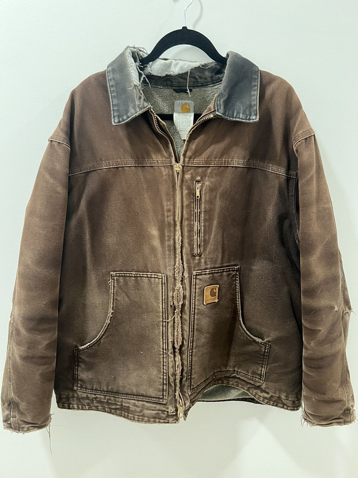 image of Vintage Carhartt Jacket in Dark Brown, Men's (Size XL)