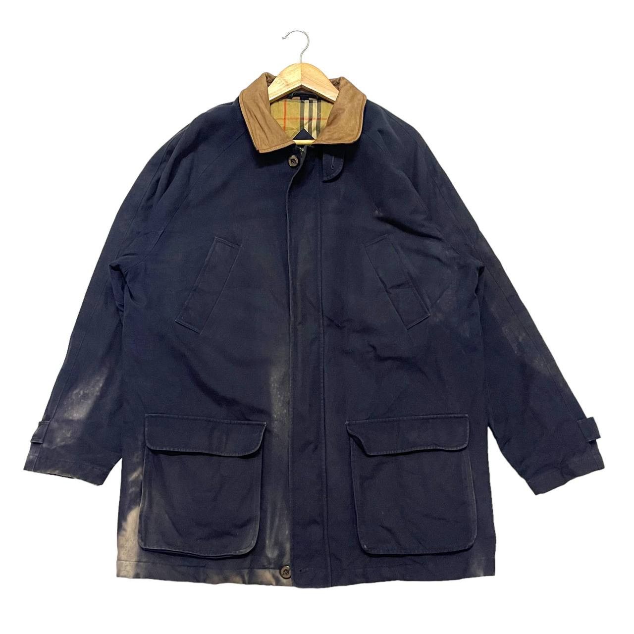 image of Vintage Burberrys Of London Sun Faded Parka Jacket in Navy, Men's (Size Large)