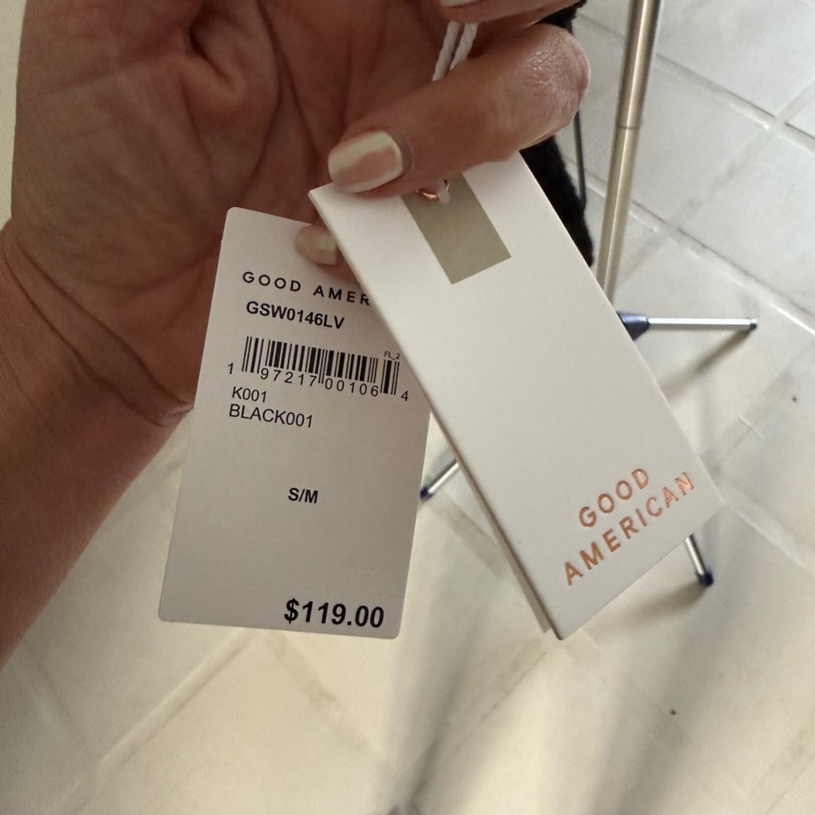 Other Good American $119 Always Fits Black High Cut One Piece S/M Size ONE SIZE - 4 Thumbnail