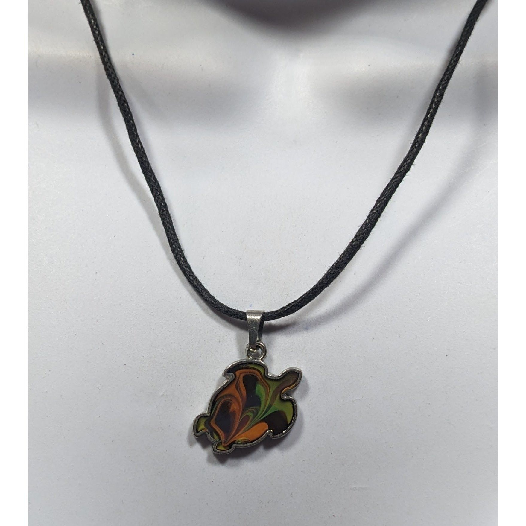 Other Earthy Beach Inspired Turtle Pendant Necklace With Swirled E Size ONE SIZE - 4 Thumbnail