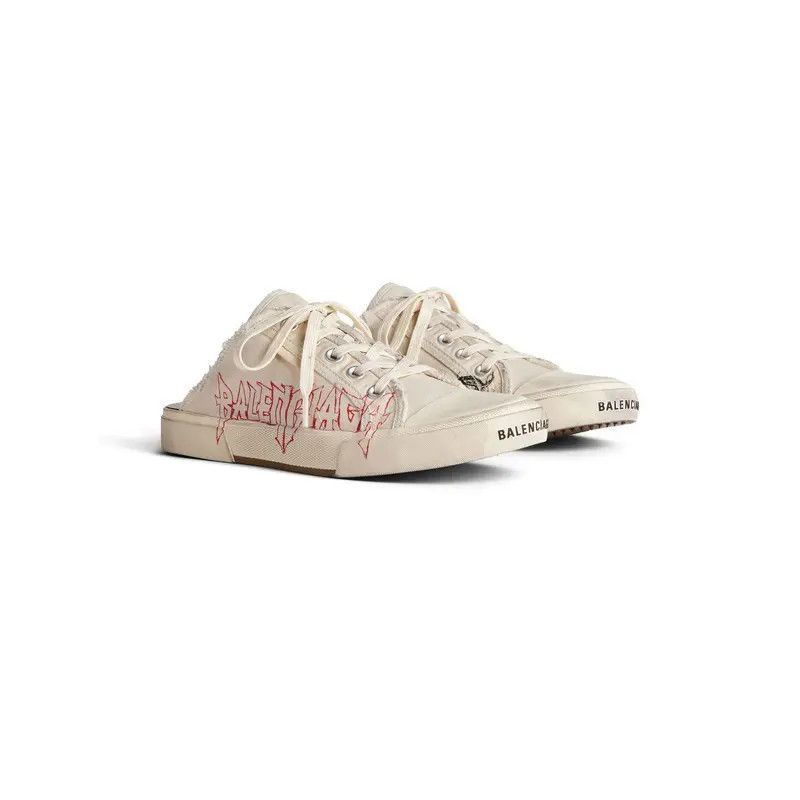 Balenciaga o1la1rc1a1225 Paris Mules DIY Metal in Beige Size US 12 / IT 42 - 2 Thumbnail