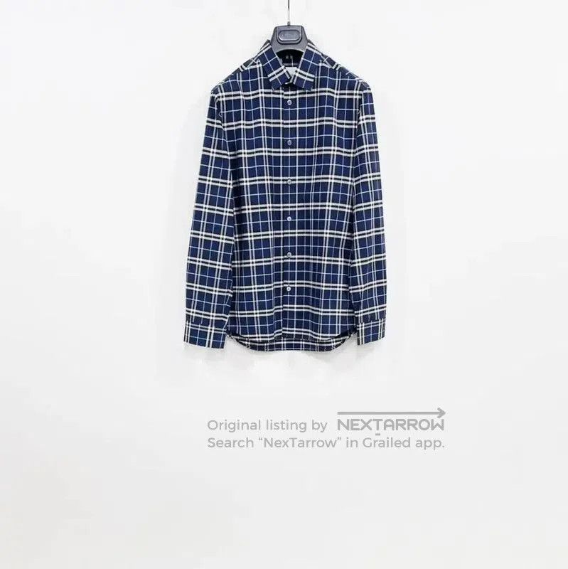 Burberry Burberry Blue Plaid Long Sleeve Shirt for Men. Size US XL / EU 56 / 4 - 1 Thumbnail