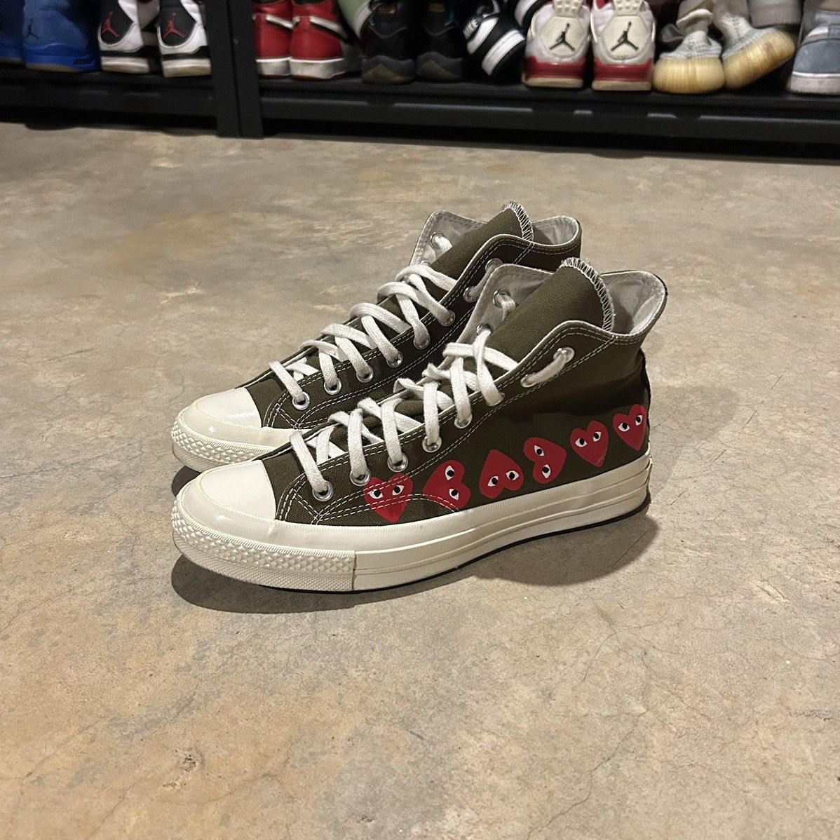 Cdg converse khaki on sale