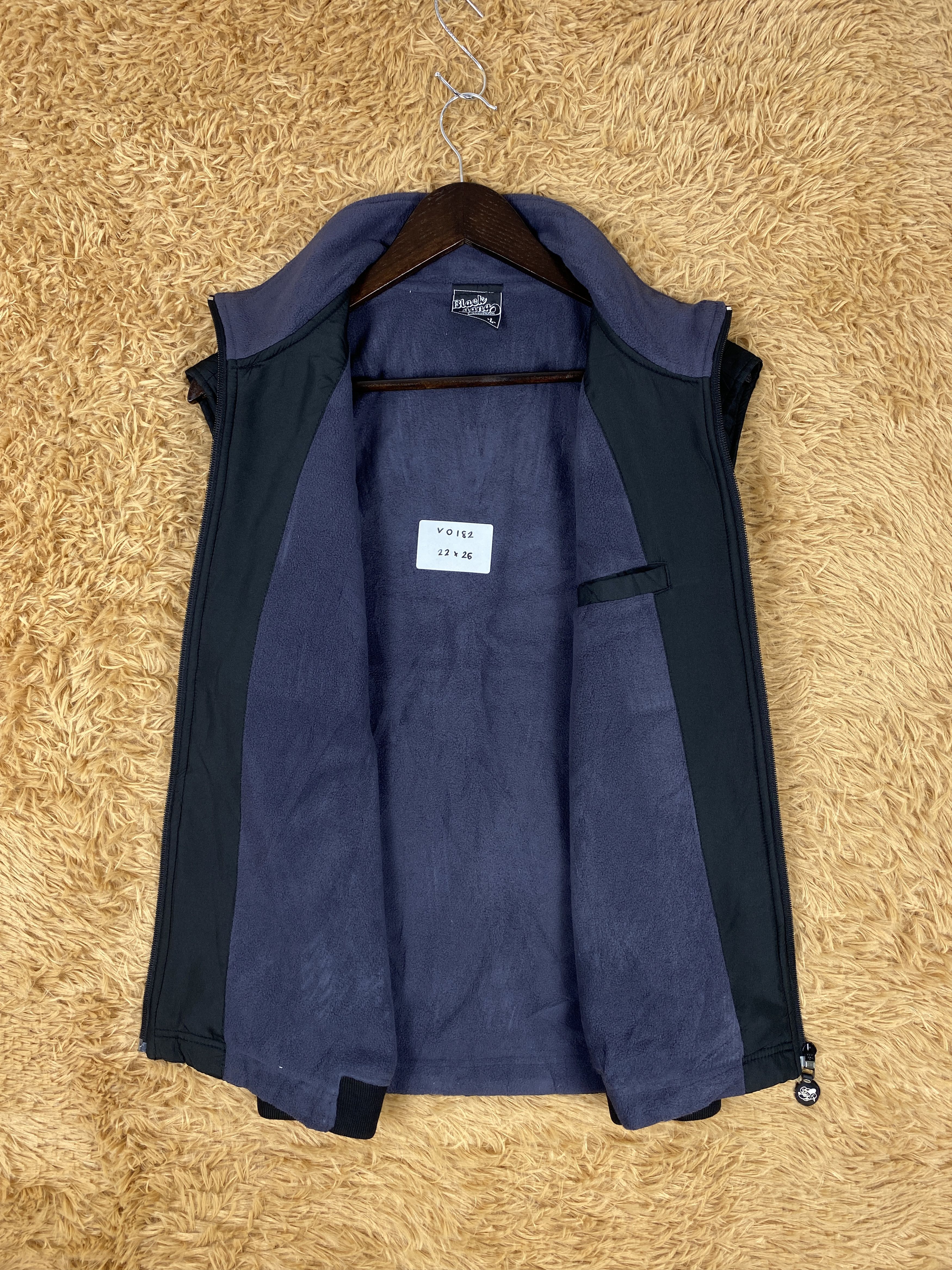 Japanese Brand Vintage Black Gang Fleece Lining Vest Size US S / EU 44-46 / 1 - 6 Thumbnail