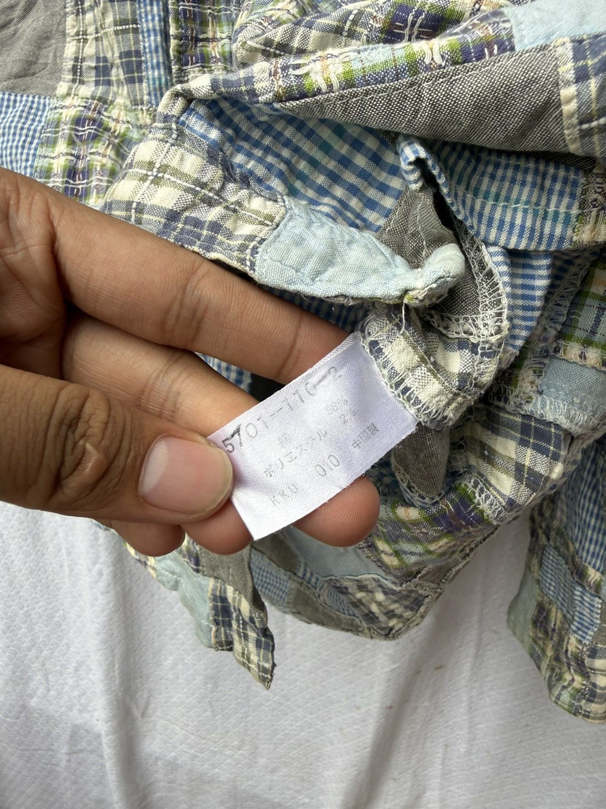 Japanese Brand Guy japanese patchwork flannel button shirt Size US L / EU 52-54 / 3 - 9 Thumbnail