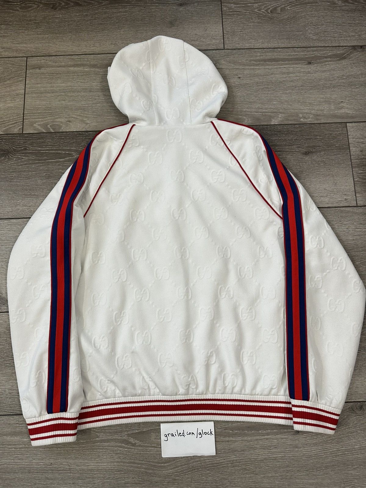 Gucci Gucci GG Logo Full Print Zip Up Windbreaker Hoodie XL Size US XL / EU 56 / 4 - 2 Thumbnail