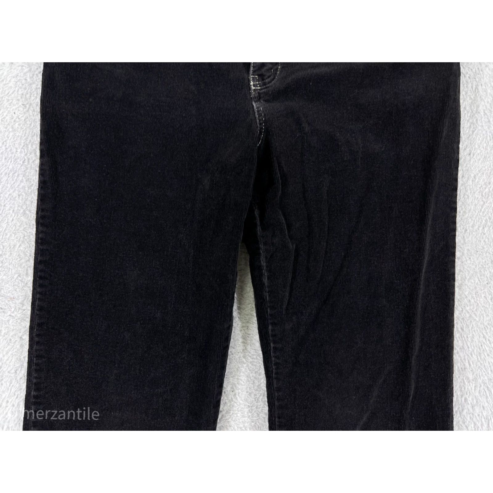 Point Zero Point Zero Womens Pants Corduroy Straight Black 9 Cotton Blend Size 30" / US 8 / IT 44 - 3 Thumbnail
