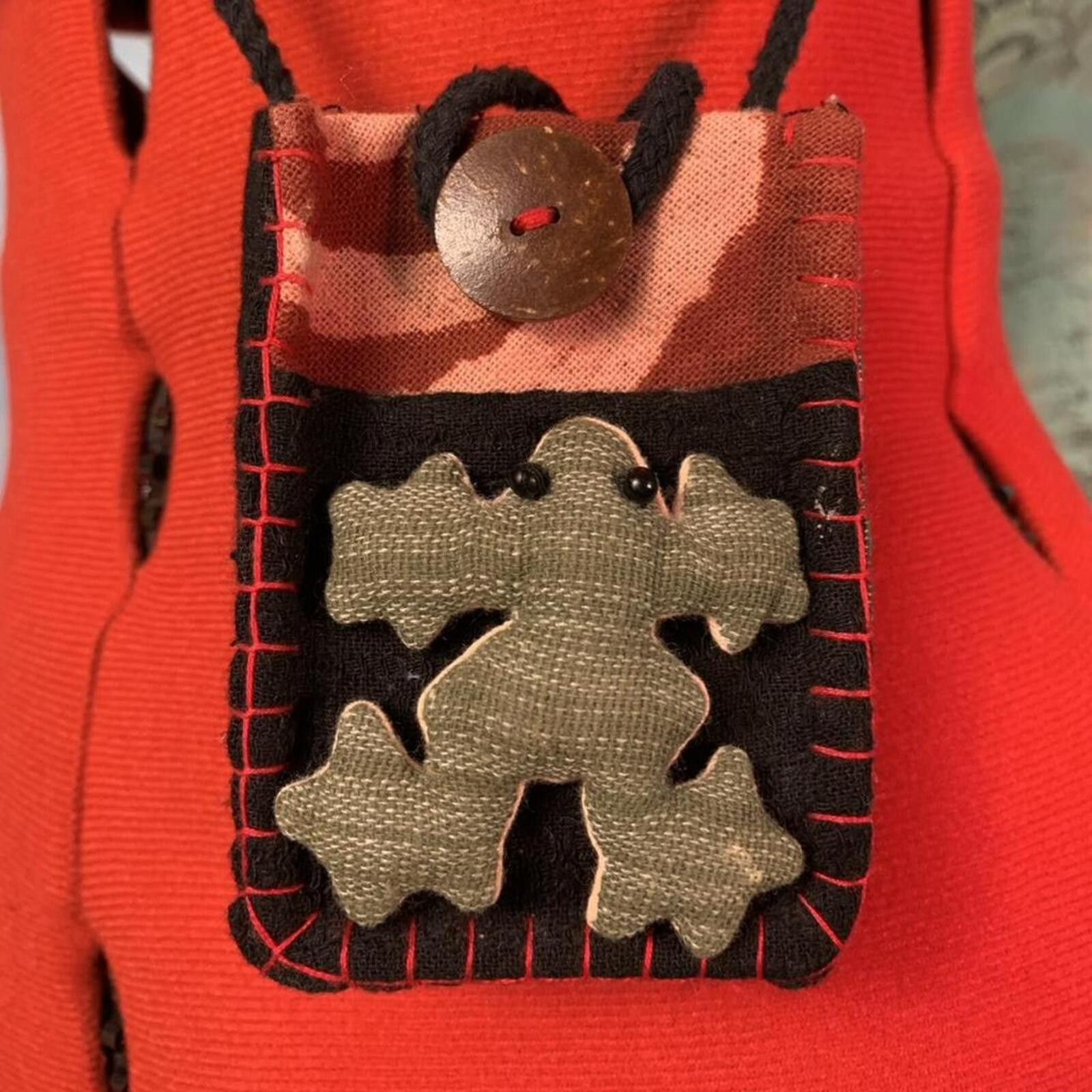 Other Whimsigoth handmade boho hippie frog pendant bag Size ONE SIZE - 7 Thumbnail