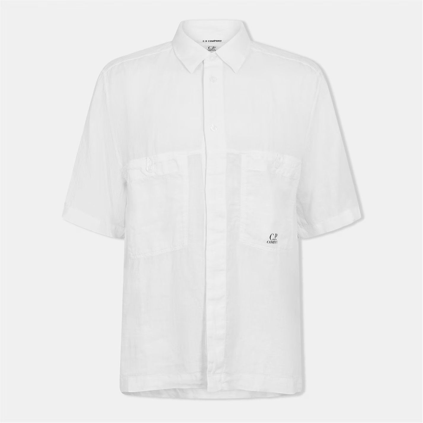 C.P. Company o1g2r1mq0426 Boxy Short Sleeve Shirt in White Size US L / EU 52-54 / 3 - 1 Thumbnail