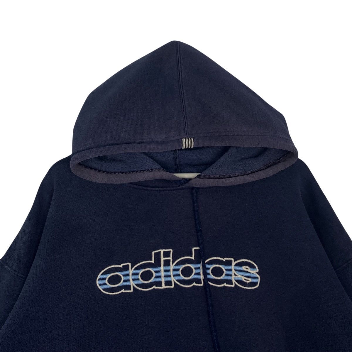 Other Vintage Adidas Printed Hoodie Sweater NavyBlue Size L Size US L / EU 52-54 / 3 - 4 Thumbnail
