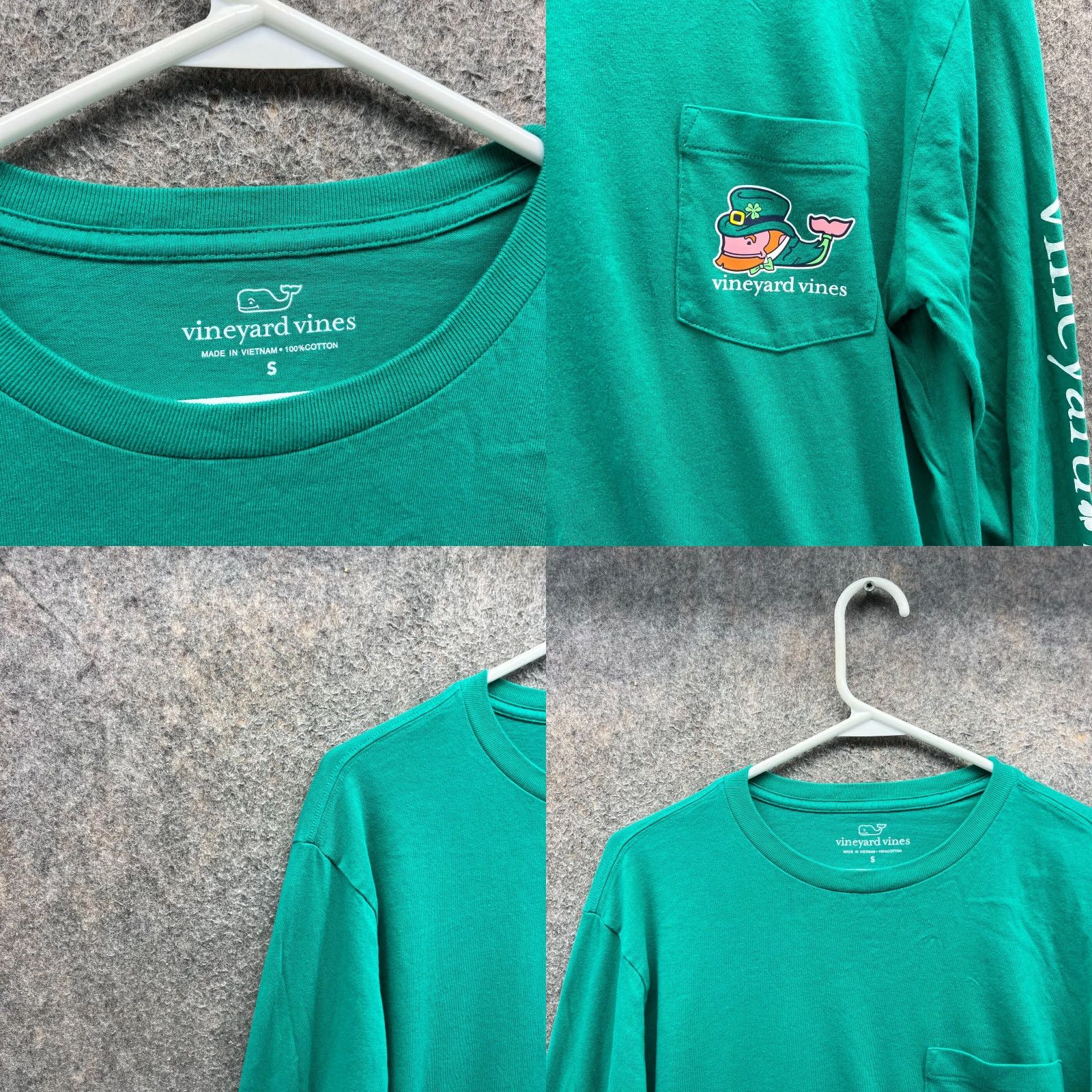 Vineyard Vines Vineyard Vines Shirt Mens Small Green Crewneck Pocket Tee St Paddy’s Day Family Whale Size US S / EU 44-46 / 1 - 8 Thumbnail