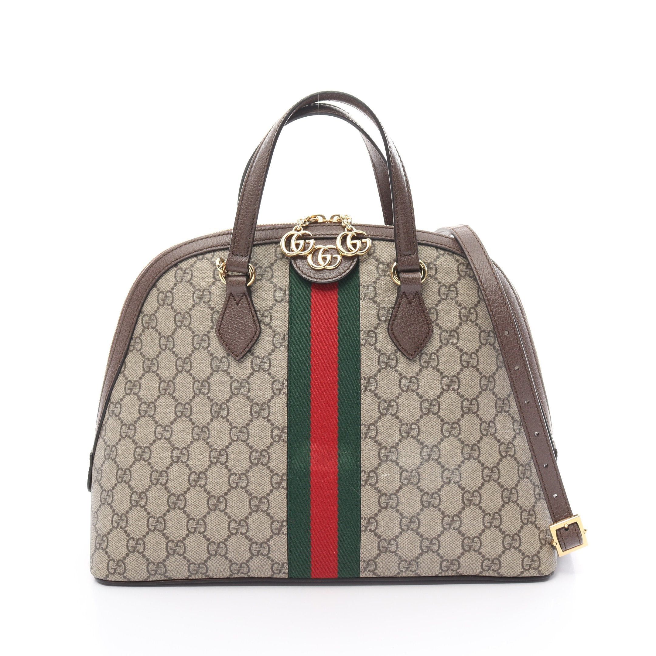 Gucci Gucci Ophidia Gg Medium Top Handle Bag Supreme Handbag Leather Beige Multicolor Size ONE SIZE - 1 Thumbnail