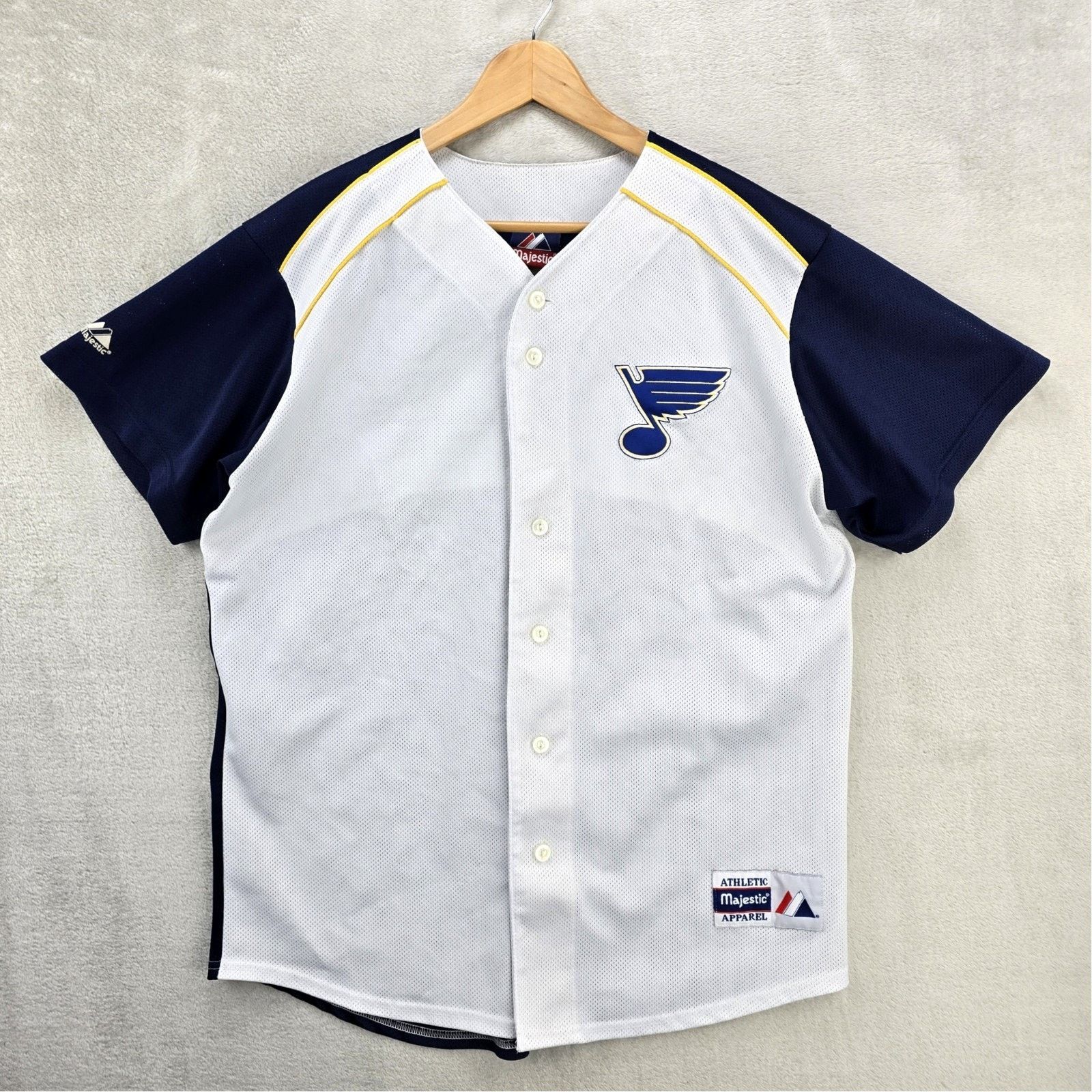 Majestic Majestic St Louis Blues NHL Jersey Mens Large Button Up Size US L / EU 52-54 / 3 - 1 Thumbnail