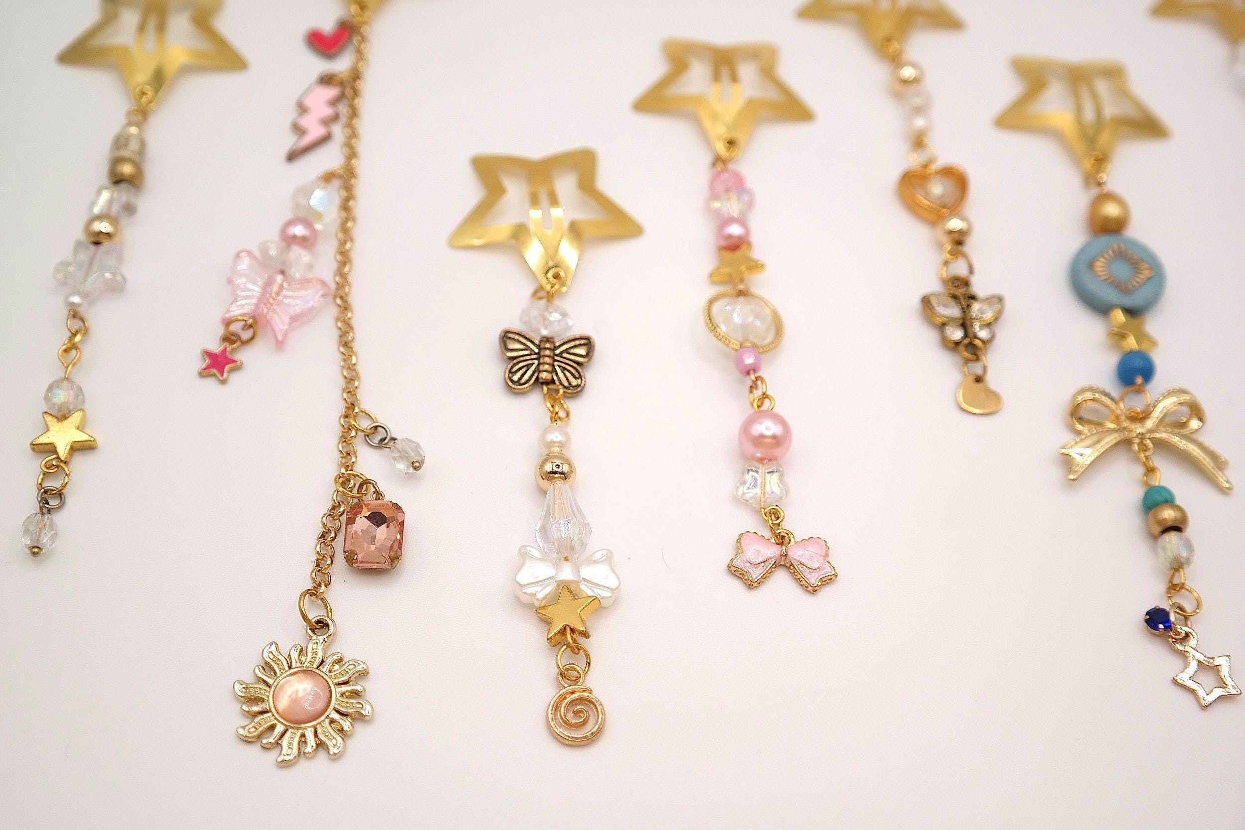 Handmade Gold Star Decorated Hair Clips Size ONE SIZE - 10 Thumbnail