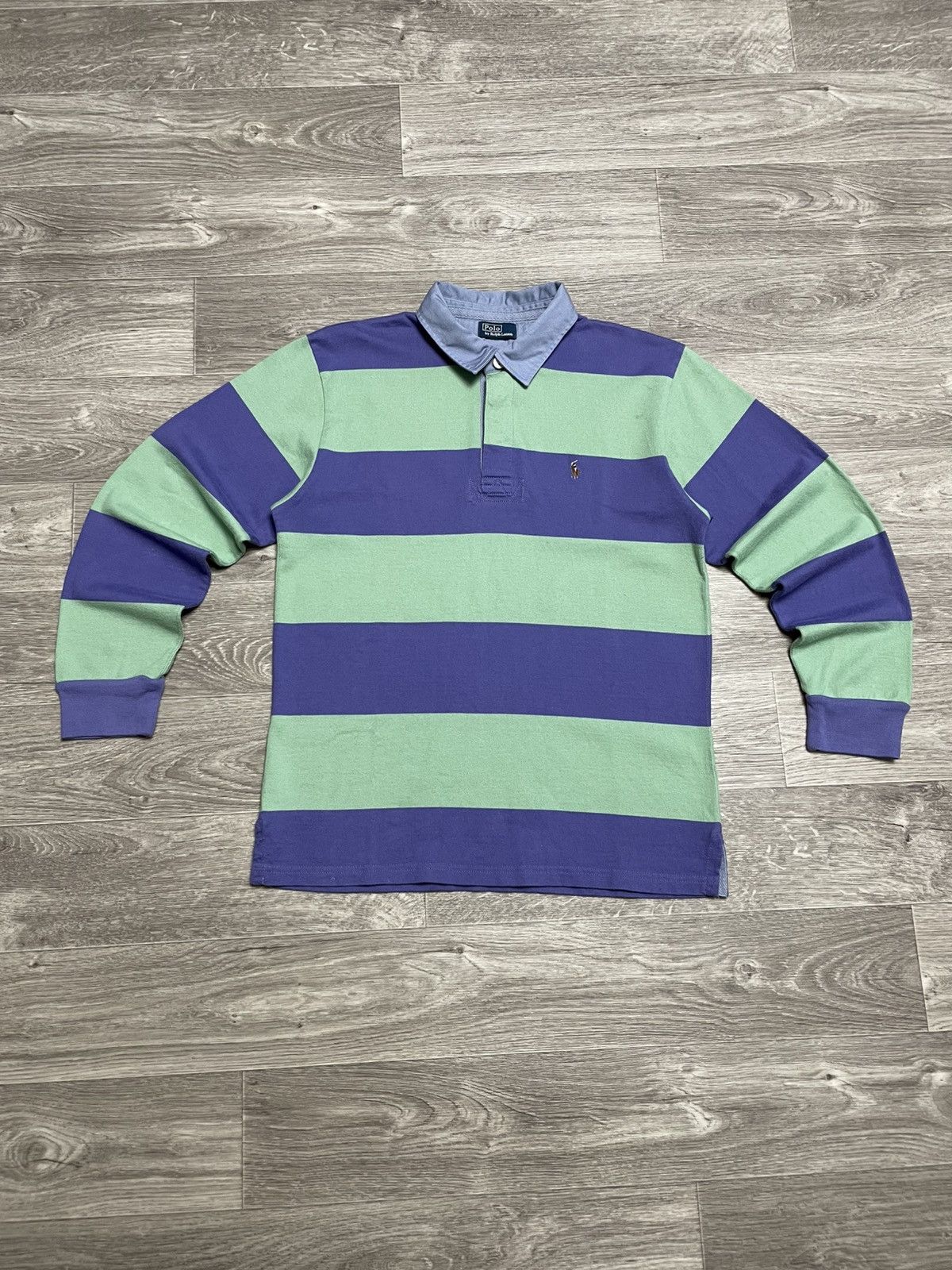 Rugby Ralph Lauren Vintage Polo Ralph Lauren Striped Rugby Polo Long Sleeve Y2K Size US S / EU 44-46 / 1 - 1 Thumbnail