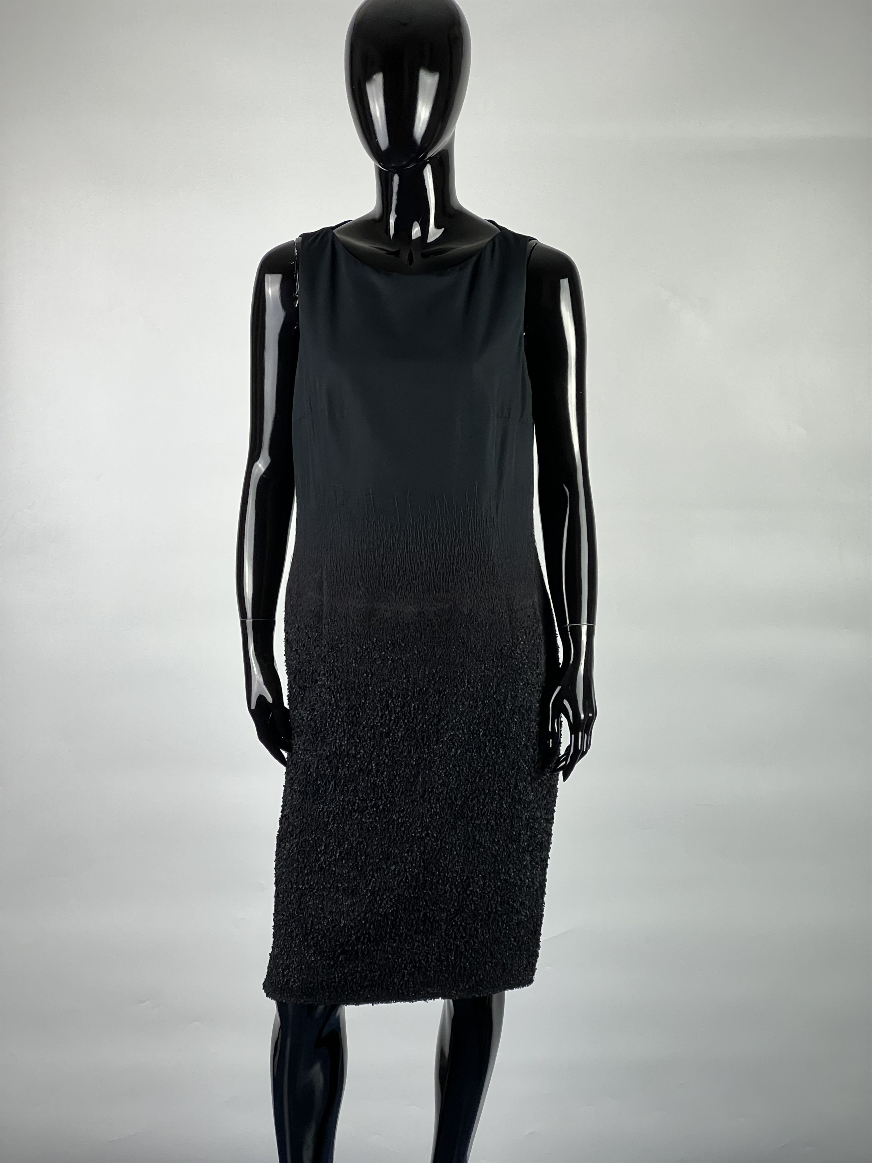 Akris Akris Black Sleeveless Knee Silk/Wool Dress Size US8 Size M / US 6-8 / IT 42-44 - 1 Thumbnail