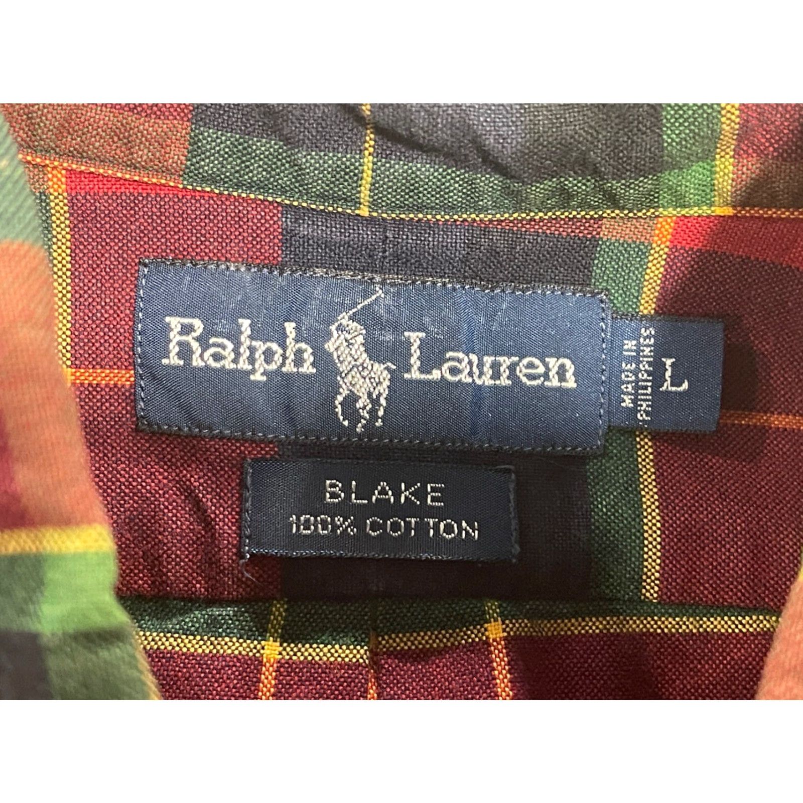 Ralph Lauren Ralph Lauren Polo Labrador Dog Plaid Long Sleeve Button-Up Shirt L Mens Multi Color Size US L / EU 52-54 / 3 - 4 Thumbnail