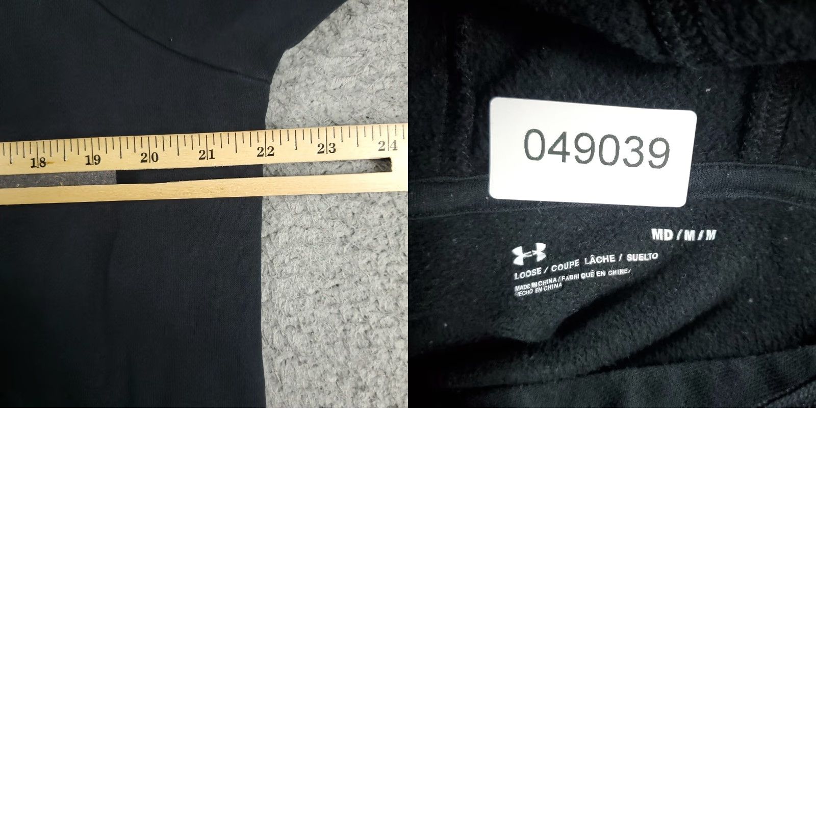 Under Armour VINTAGE Under Armour Hoodie Pullover Men's Medium Black Sports Sweatshirt Activewear Size US M / EU 48-50 / 2 - 8 Thumbnail