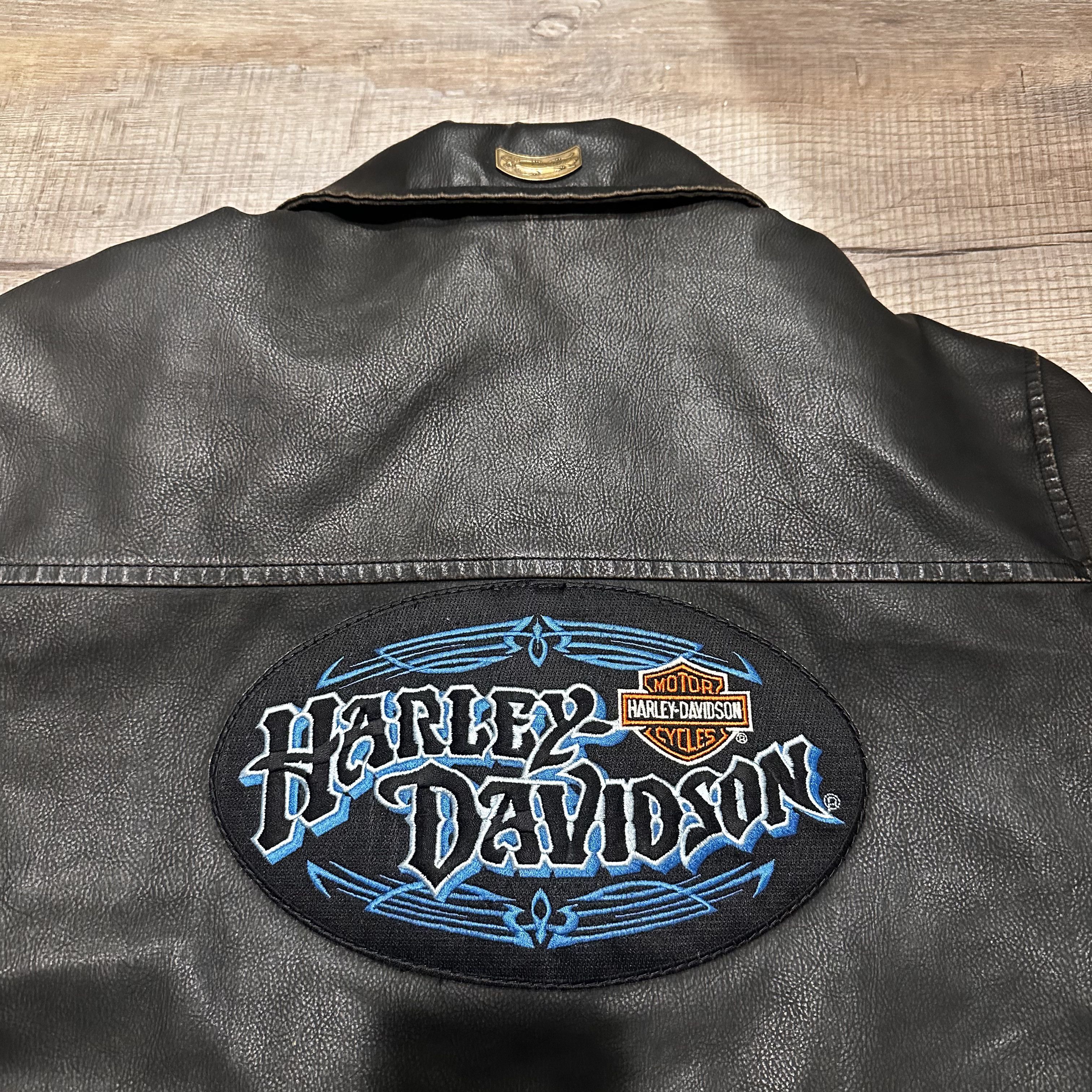 Harley Davidson Mens Vintage Harley Davidson Leather Jacket Size US L / EU 52-54 / 3 - 2 Thumbnail