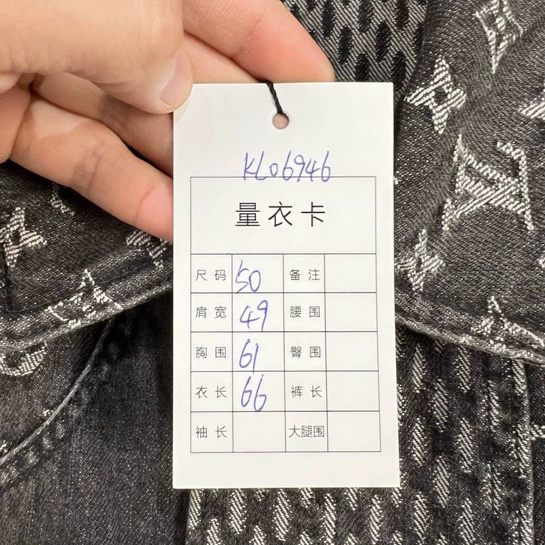 Louis Vuitton LOUIS VUITTON Black and grey print full print denim jacket Size US M / EU 48-50 / 2 - 7 Thumbnail