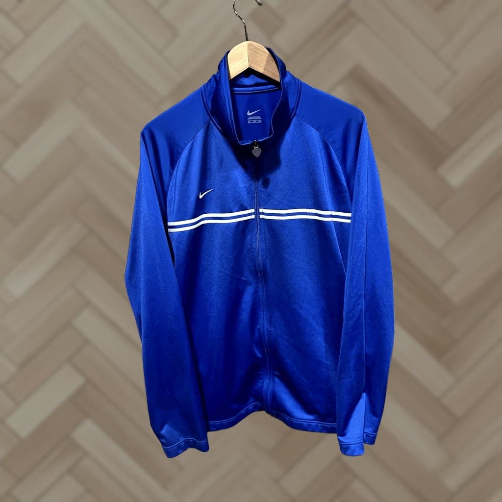 Nike Y2K Nike Mens Blue Long Sleeve Mock Neck Sweater Size 2XL Size US XXL / EU 58 / 5 - 1 Thumbnail