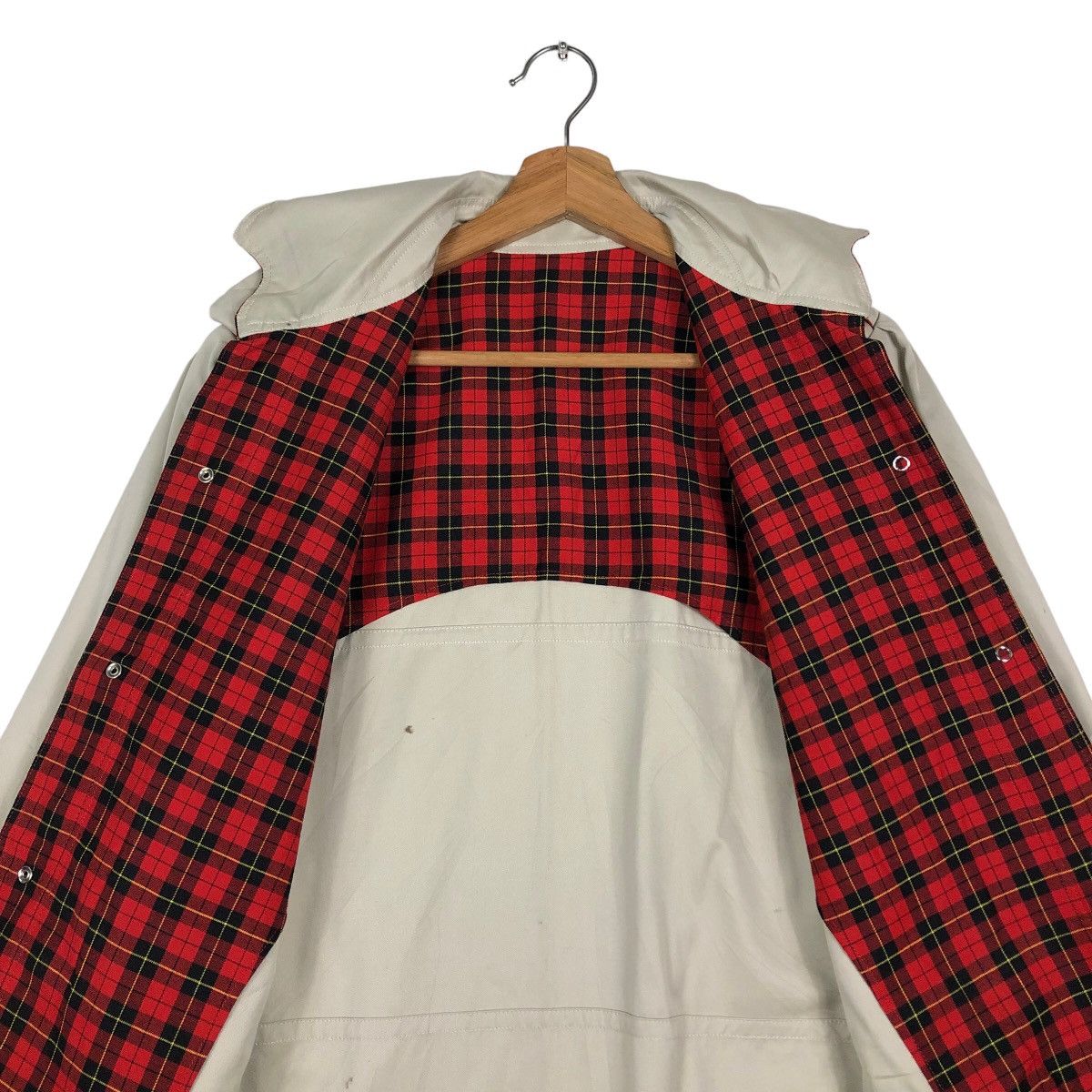 Japanese Brand 🔥Vintage Long Jacket Punk Design Check Tartan Blanket Size US M / EU 48-50 / 2 - 15 Thumbnail