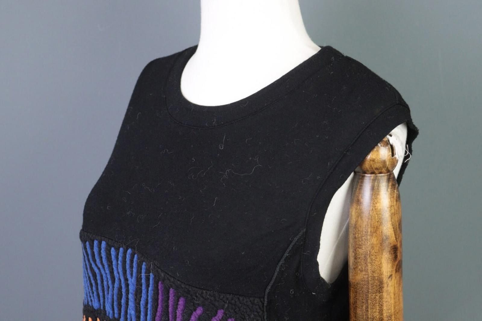 Designer Aventures des Toiles Black A-Line Mini Dress Size 42 Size M / US 6-8 / IT 42-44 - 6 Thumbnail
