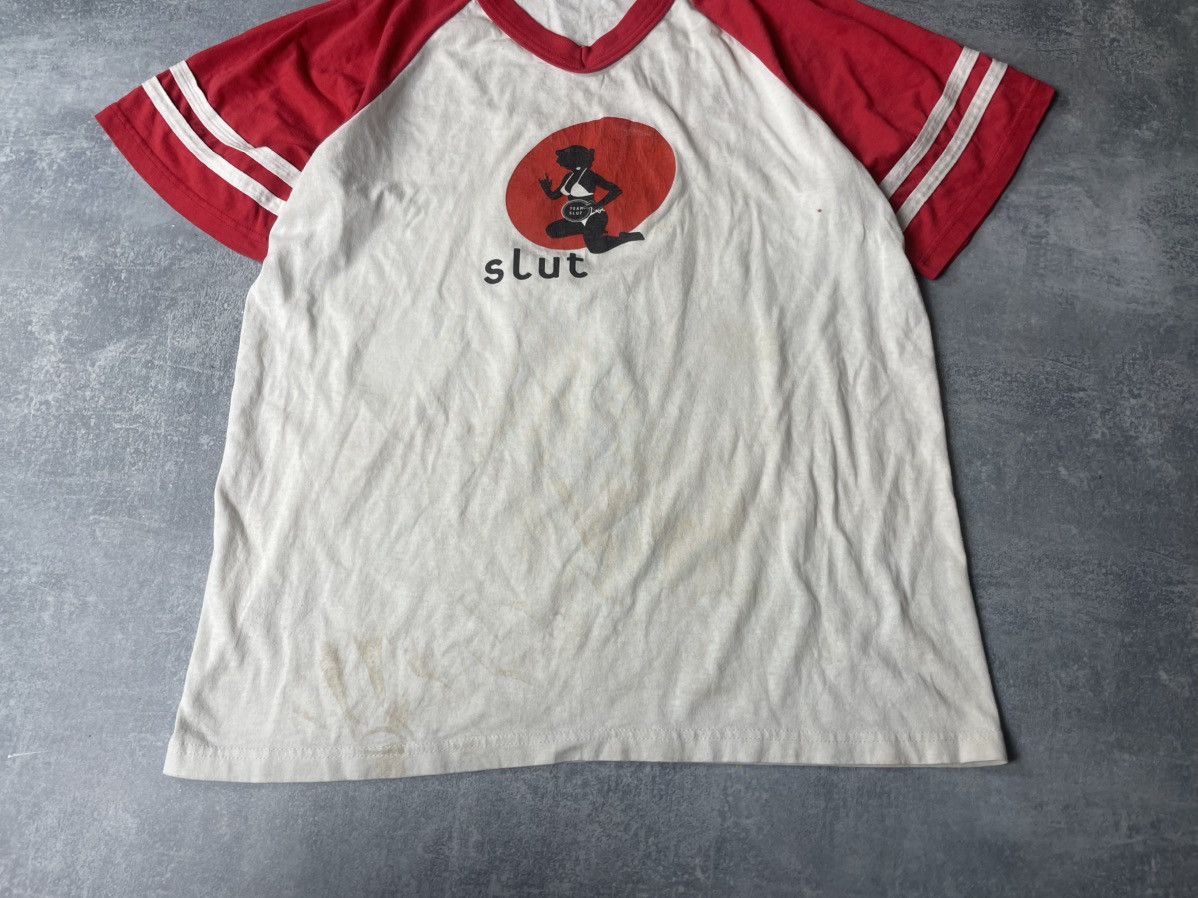 Vintage RARE TEAMSLUT Pornstar style funny Made in Usa tee t-shirt Size US L / EU 52-54 / 3 - 8 Thumbnail