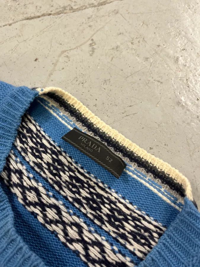 Prada AW2019 Prada Blue Contemporary Wool Sweater Size US M / EU 48-50 / 2 - 9 Thumbnail