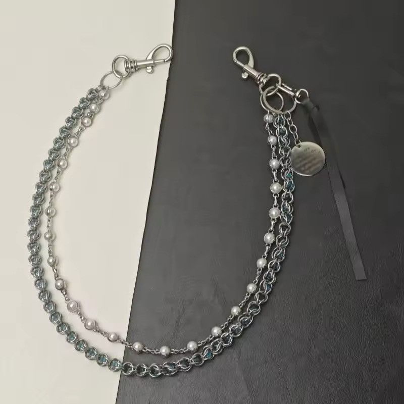 Japanese Brand × Jewelry 2 layer Natural Echo Blue Pearl WalletChain 🩵 Size ONE SIZE - 1 Thumbnail