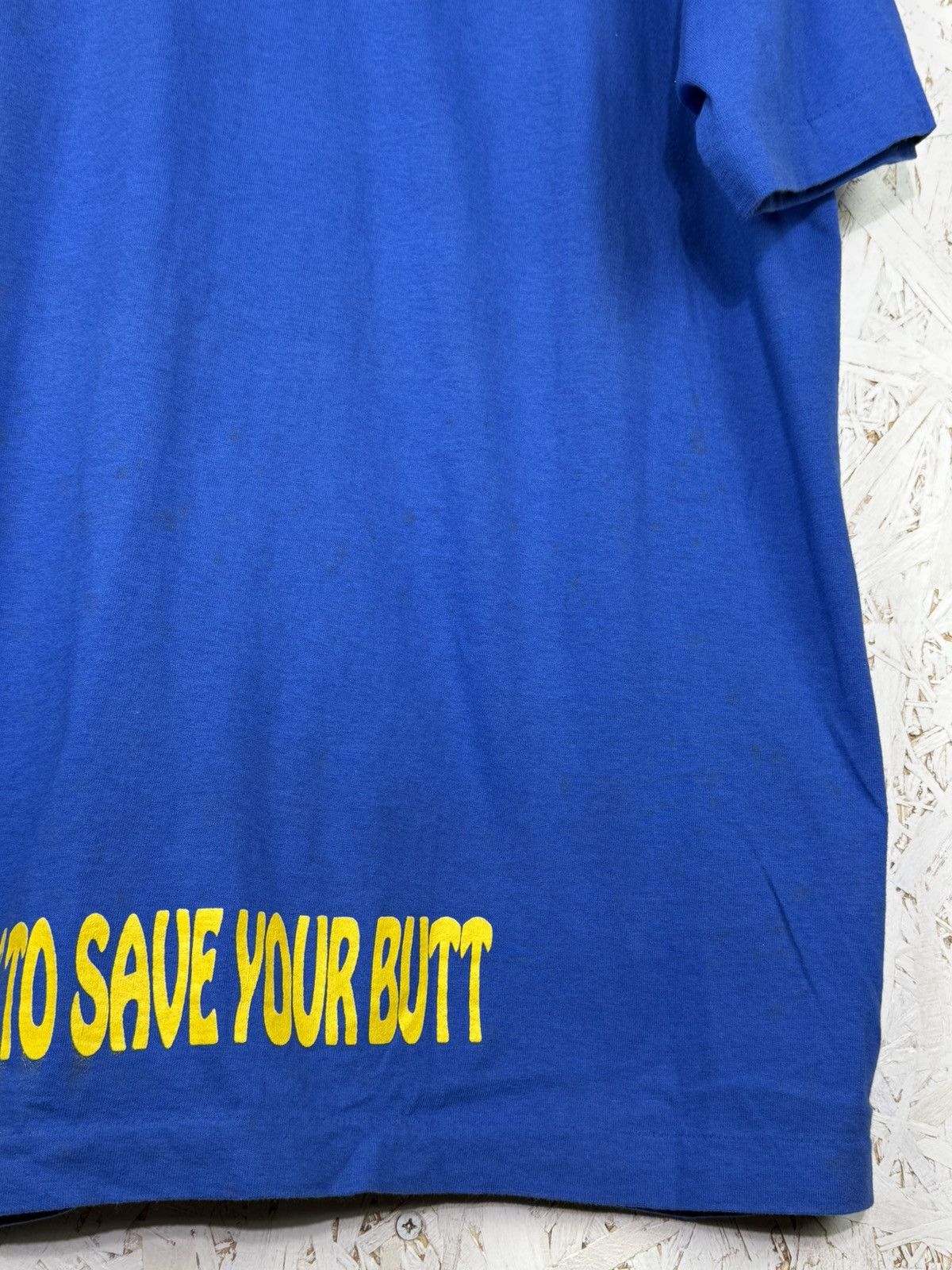 Vintage 90s Blankman Movie Coming To Save Your Butt T-Shirt Blue XL Size US XL / EU 56 / 4 - 7 Thumbnail