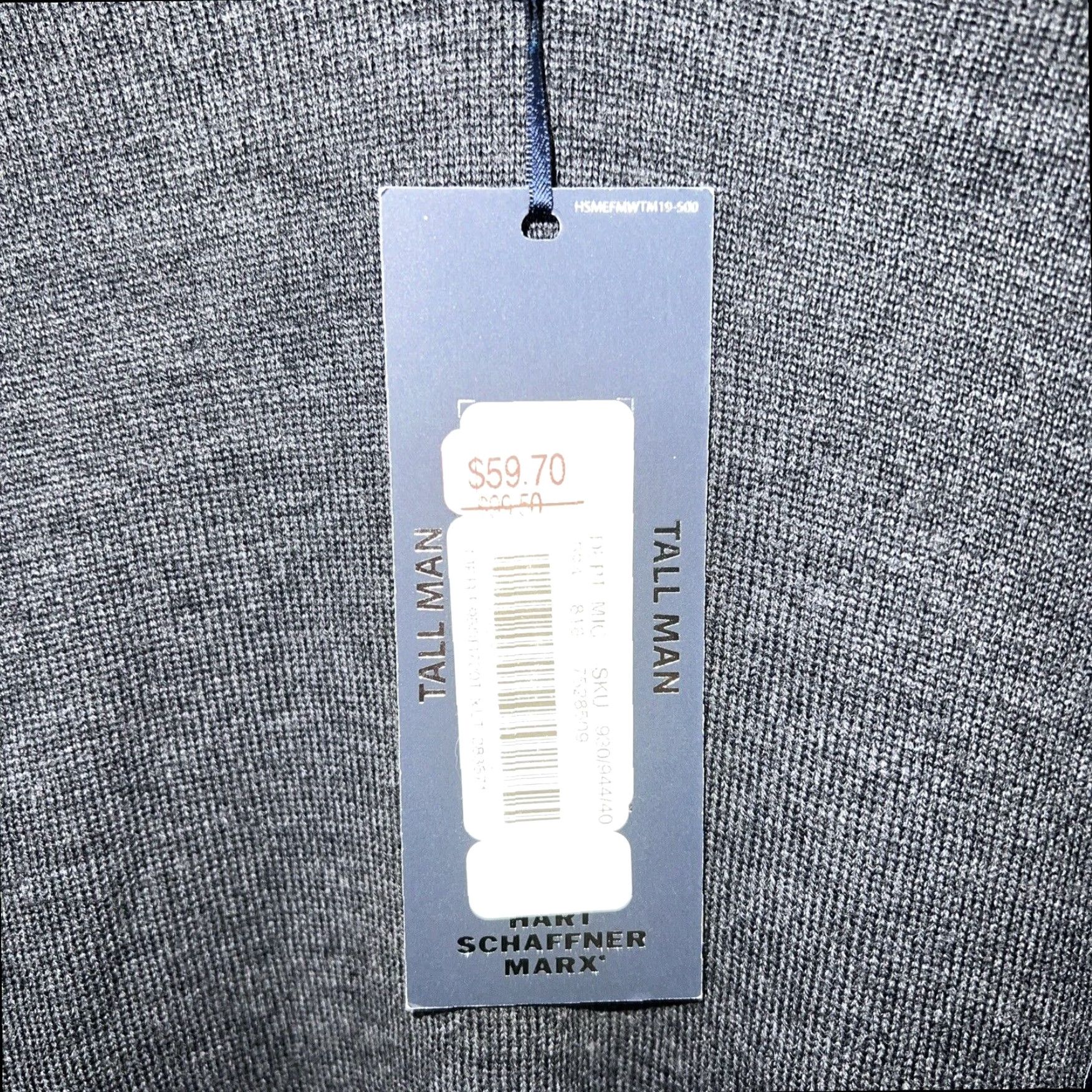 Hart Schaffner Marx Hart Schaffner Marx Gray Merino Wool Pullover Sweater Mens XLT Size US XL / EU 56 / 4 - 3 Thumbnail