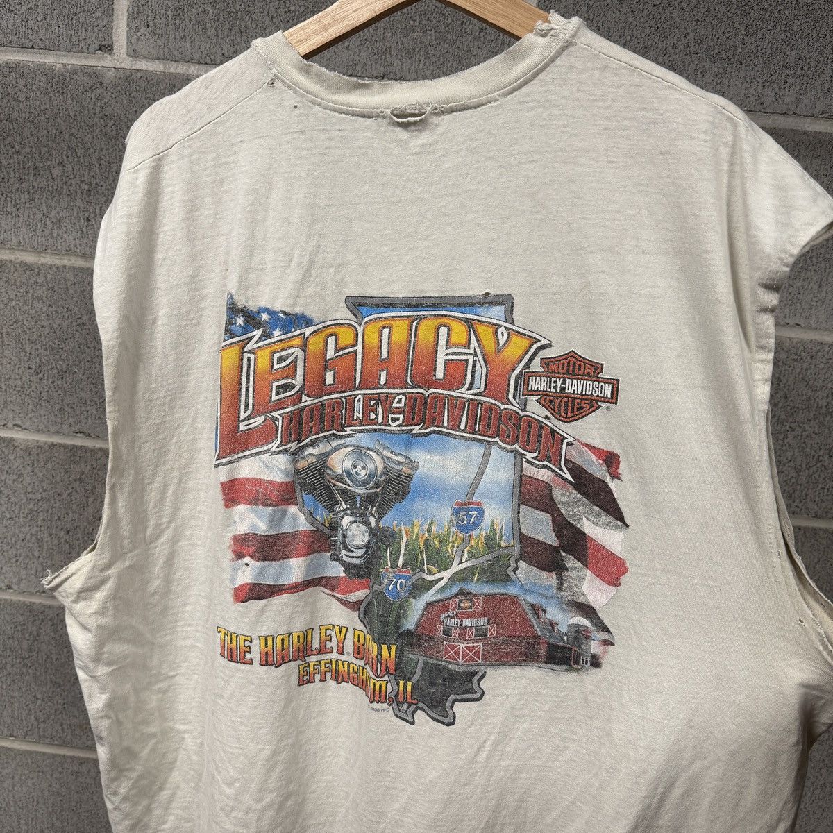 Harley Davidson Harley Davidson Thrashed Faded Distressed Shirt ERD Grunge Size US XXL / EU 58 / 5 - 10 Thumbnail