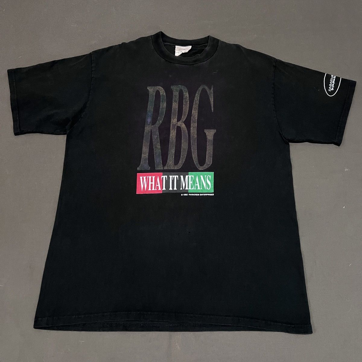Rap Tees Vintage RBG WHAT IT MEANS Quotes Tee Faded Graphic Fashion Size US XL / EU 56 / 4 - 2 Thumbnail