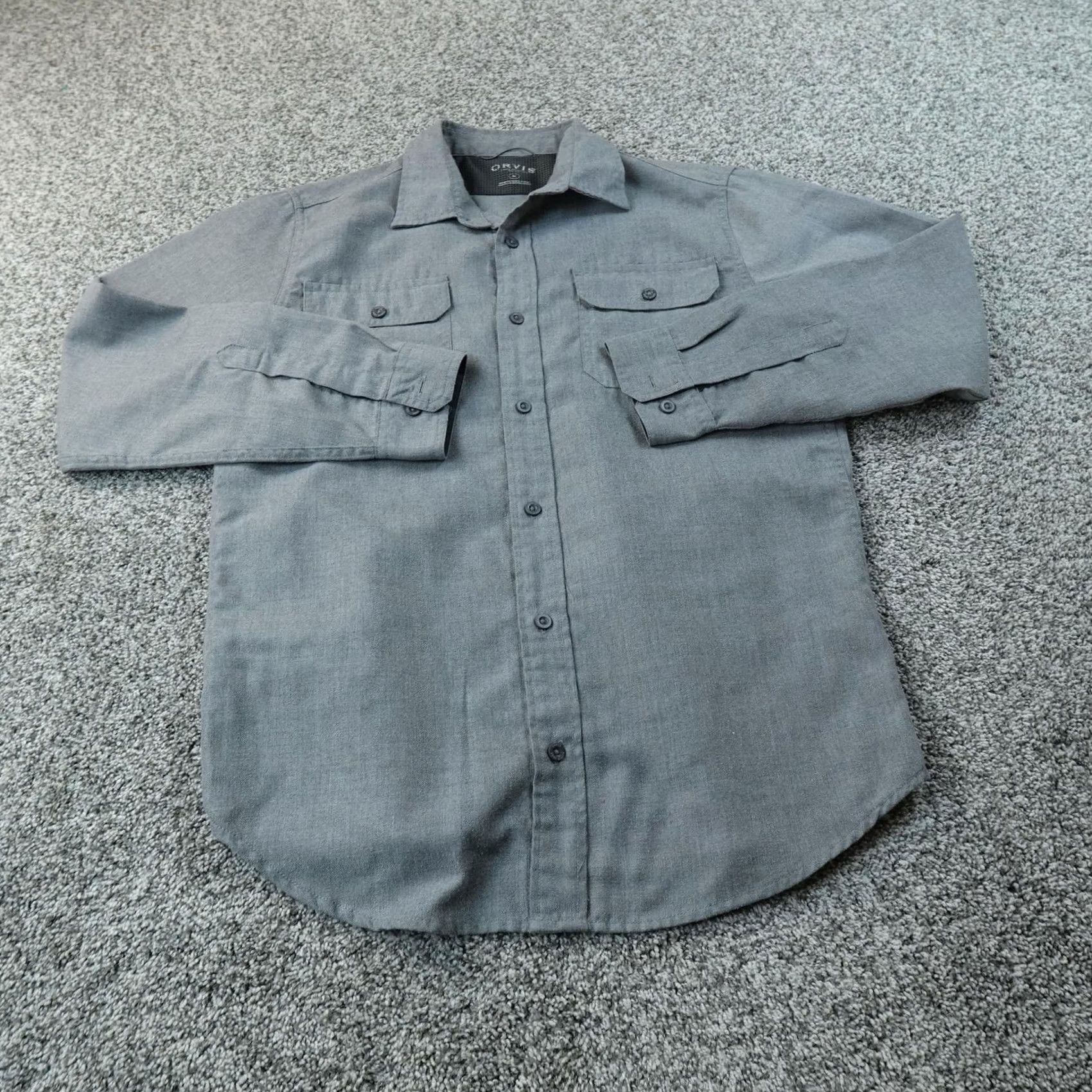 Orvis Orvis Shirt Mens M Gray Performance Button Up Long Sleeve Outdoor Work Hiking Size US M / EU 48-50 / 2 - 2 Thumbnail