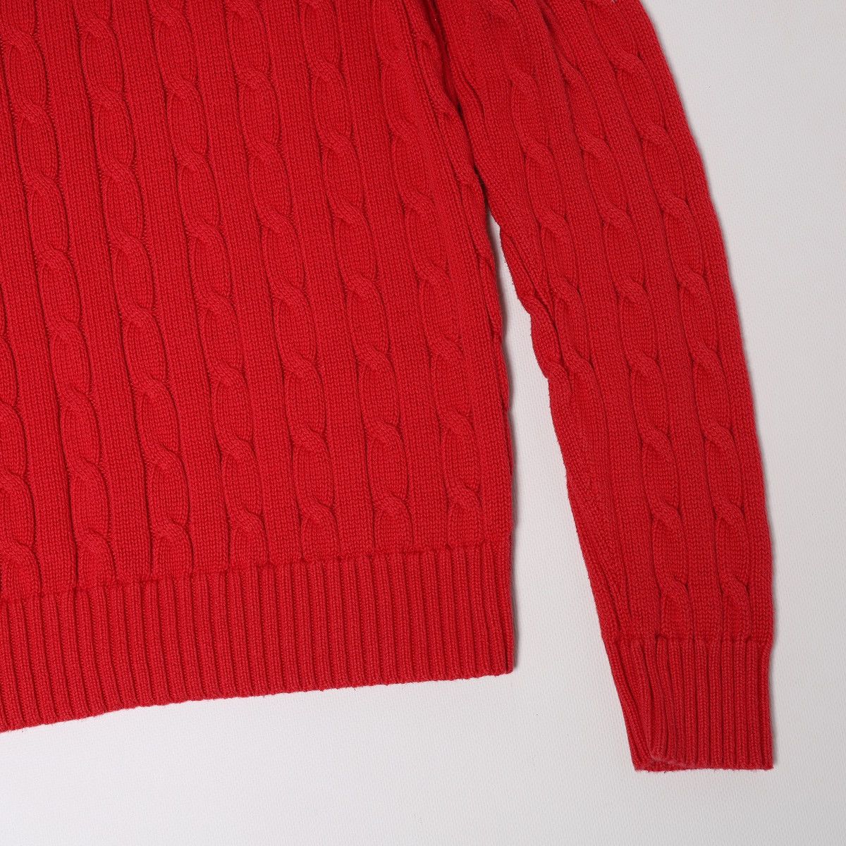 Polo Ralph Lauren Polo Ralph Lauren Red Cable Knit Sweater Size XL / US 12-14 / IT 48-50 - 8 Thumbnail