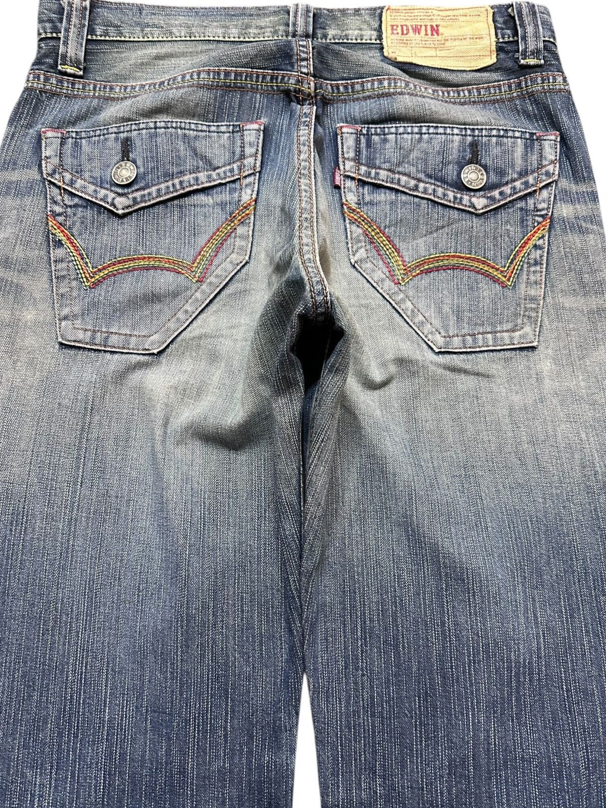Edwin Vintage Edwin BT5011 Faded Whiskers Grunge Denim Size US 33 - 5 Thumbnail