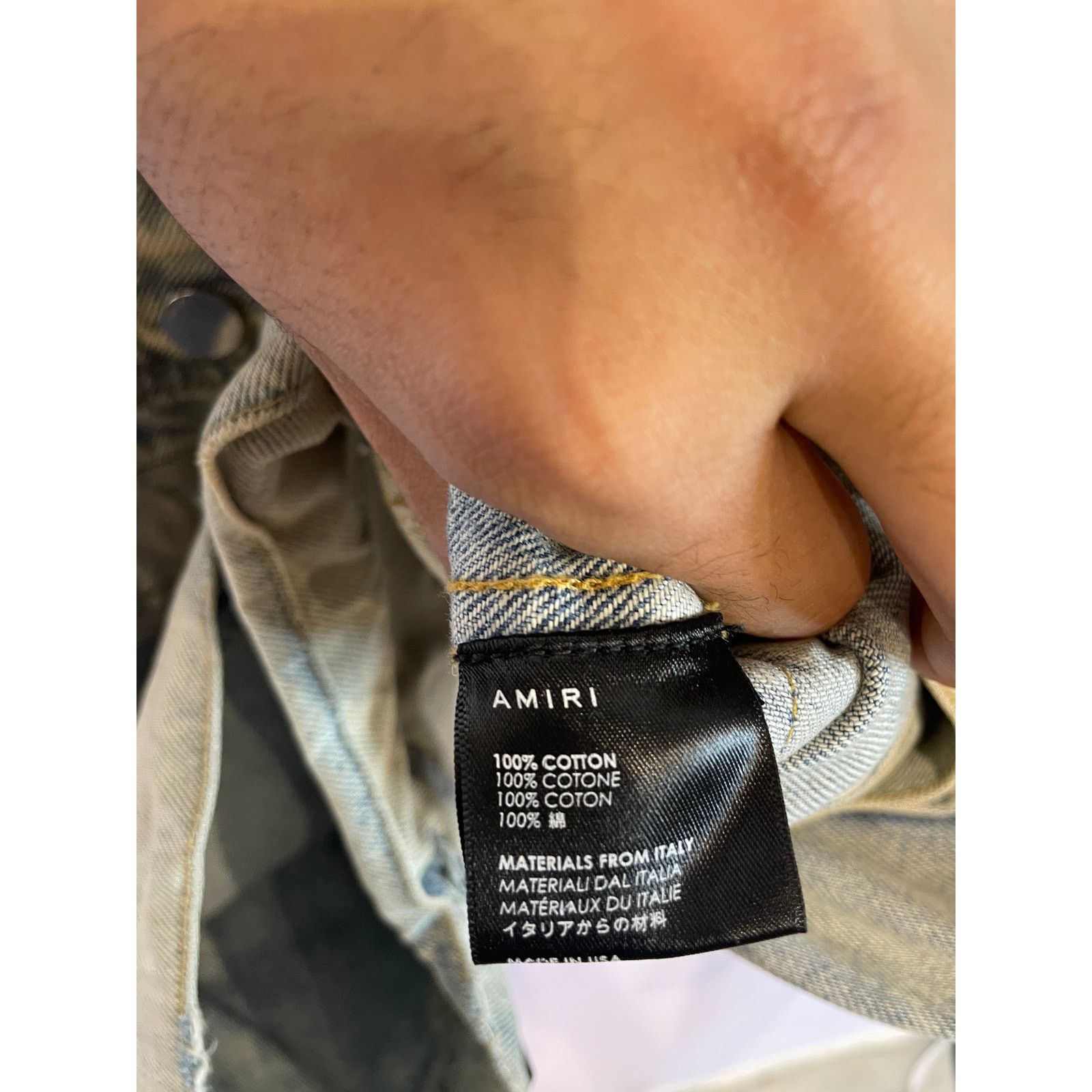 Amiri Amiri Distressed Jean Jacket Vintage Wash Used Medium Size US M / EU 48-50 / 2 - 4 Thumbnail