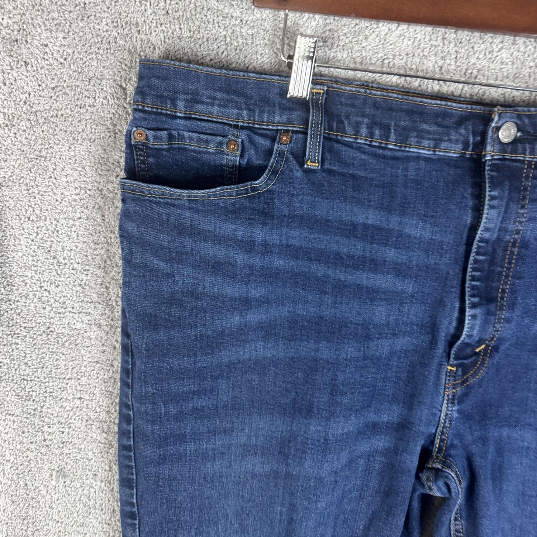 Levi's Levi's 541 Jeans Mens 50x28 Blue Athletic Tapered Denim Dark Wash Big & Tall Jeans Size US 34 / EU 50 - 2 Thumbnail
