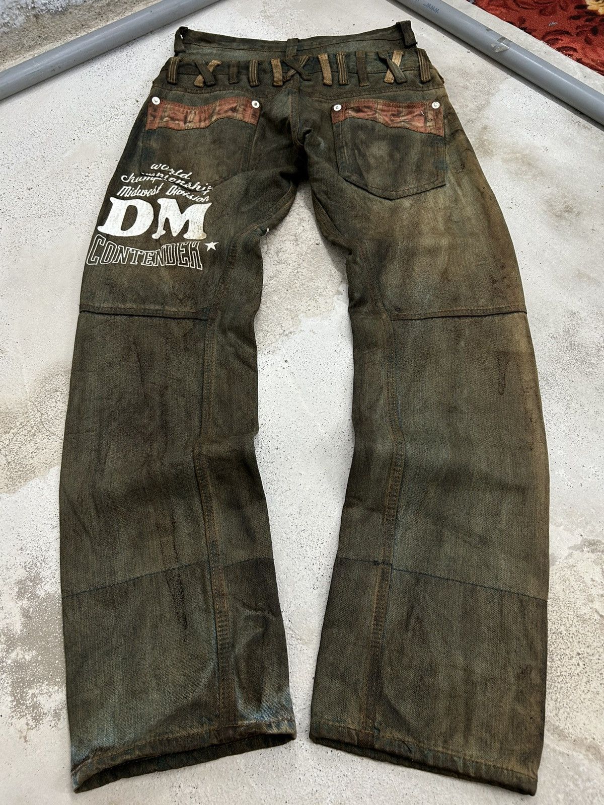 20471120 Vintage Dominate Japan Double Waist Mud Washed Dirty Wording Size US 30 / EU 46 - 1 Thumbnail