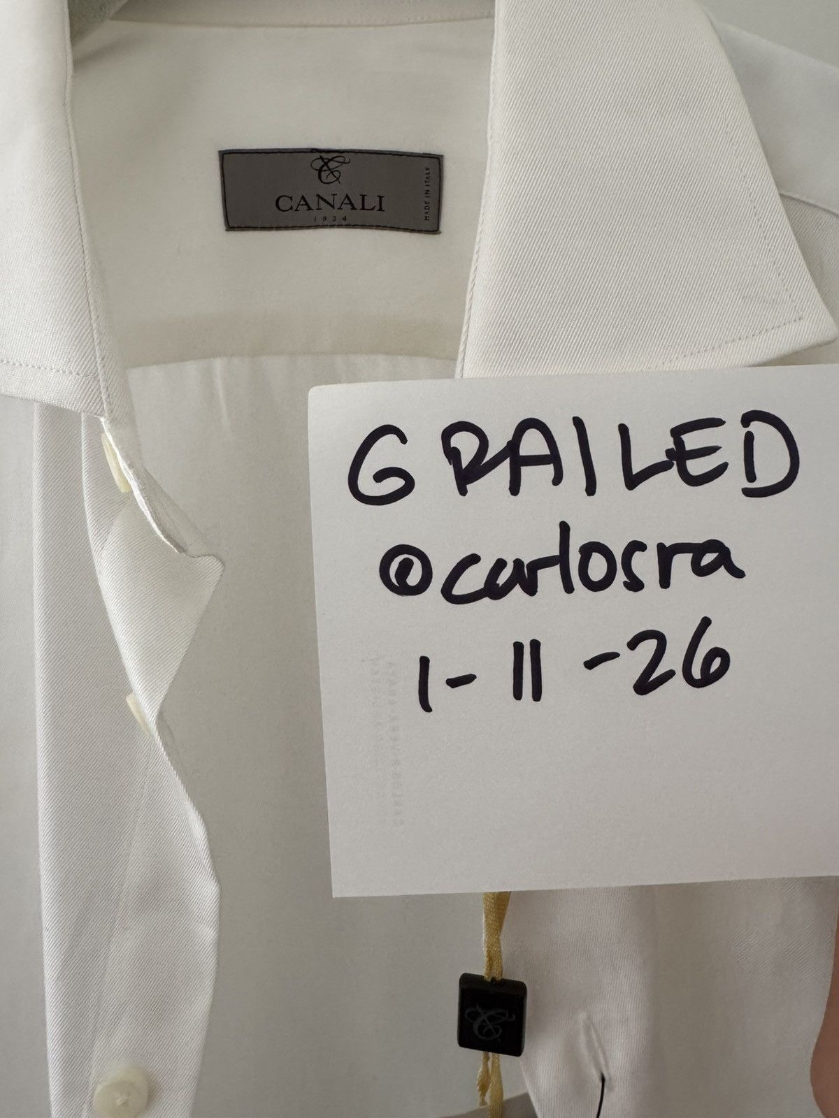 Canali Canali white dress shirt Size US S / EU 44-46 / 1 - 8 Thumbnail
