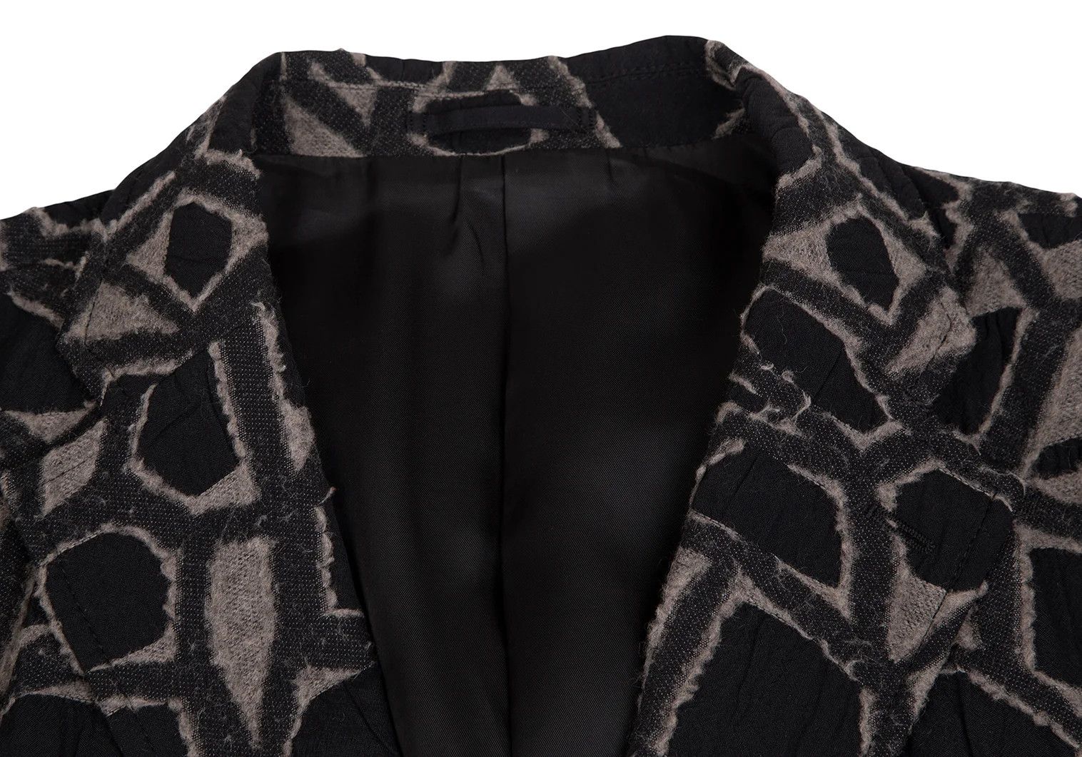 Issey Miyake Jacquard Design Jacket in Black Gray, Size 4 Size US XL / EU 56 / 4 - 3 Thumbnail