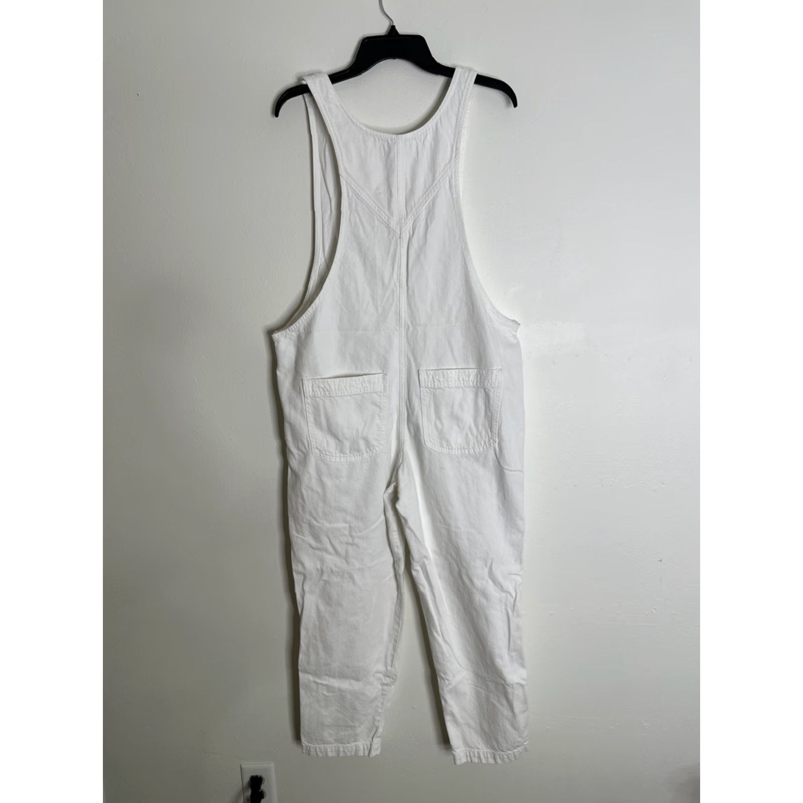 Madewell MADEWELL Overalls Women’s Medium White Kangaroo Pocket Maternity Bib Size 32" / US 10 / IT 46 - 5 Thumbnail