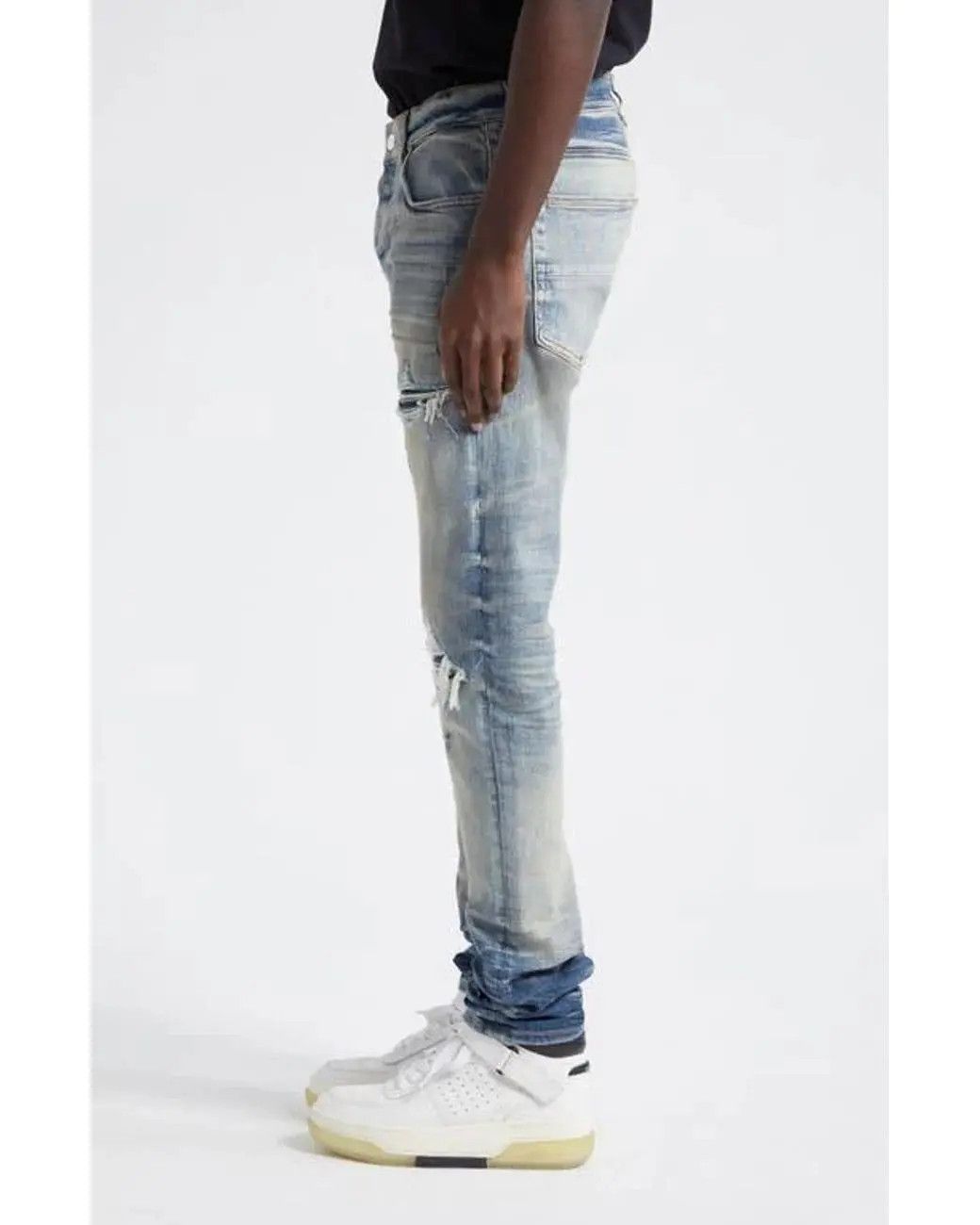 Amiri oc11z0225 Dragon Logo Jeans in Light Blue Size US 40 / EU 56 - 2 Thumbnail