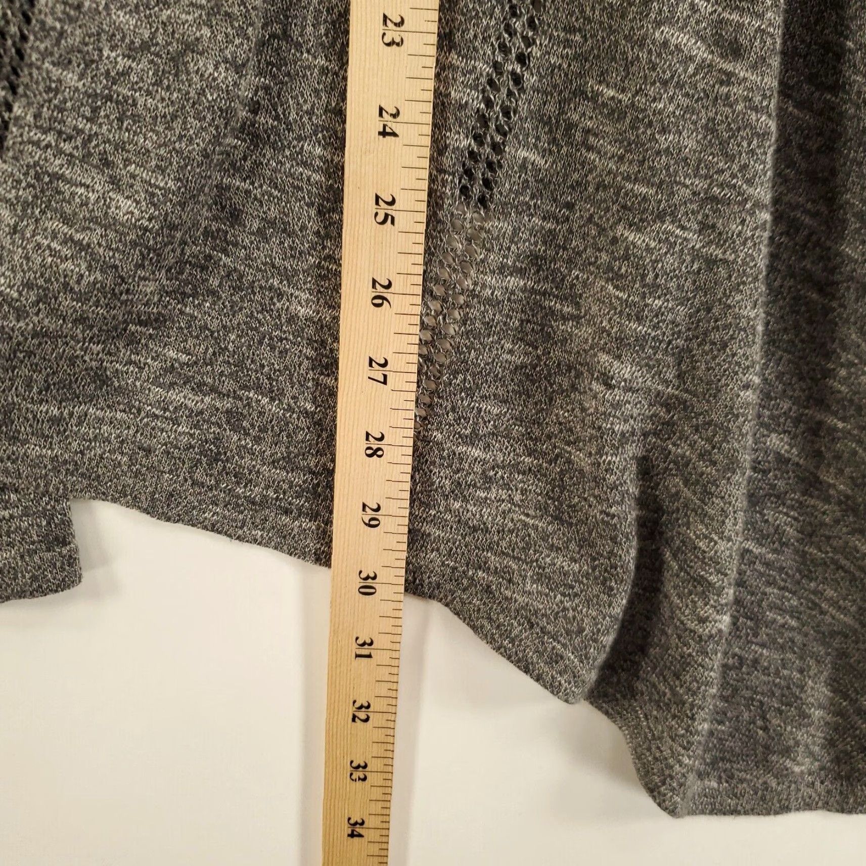Vintage UMGEE Cardigan Womens M Flowey Gray Waterfall Open Front Knit Heathered Comfort Casual Bohemian Size M / US 6-8 / IT 42-44 - 5 Thumbnail
