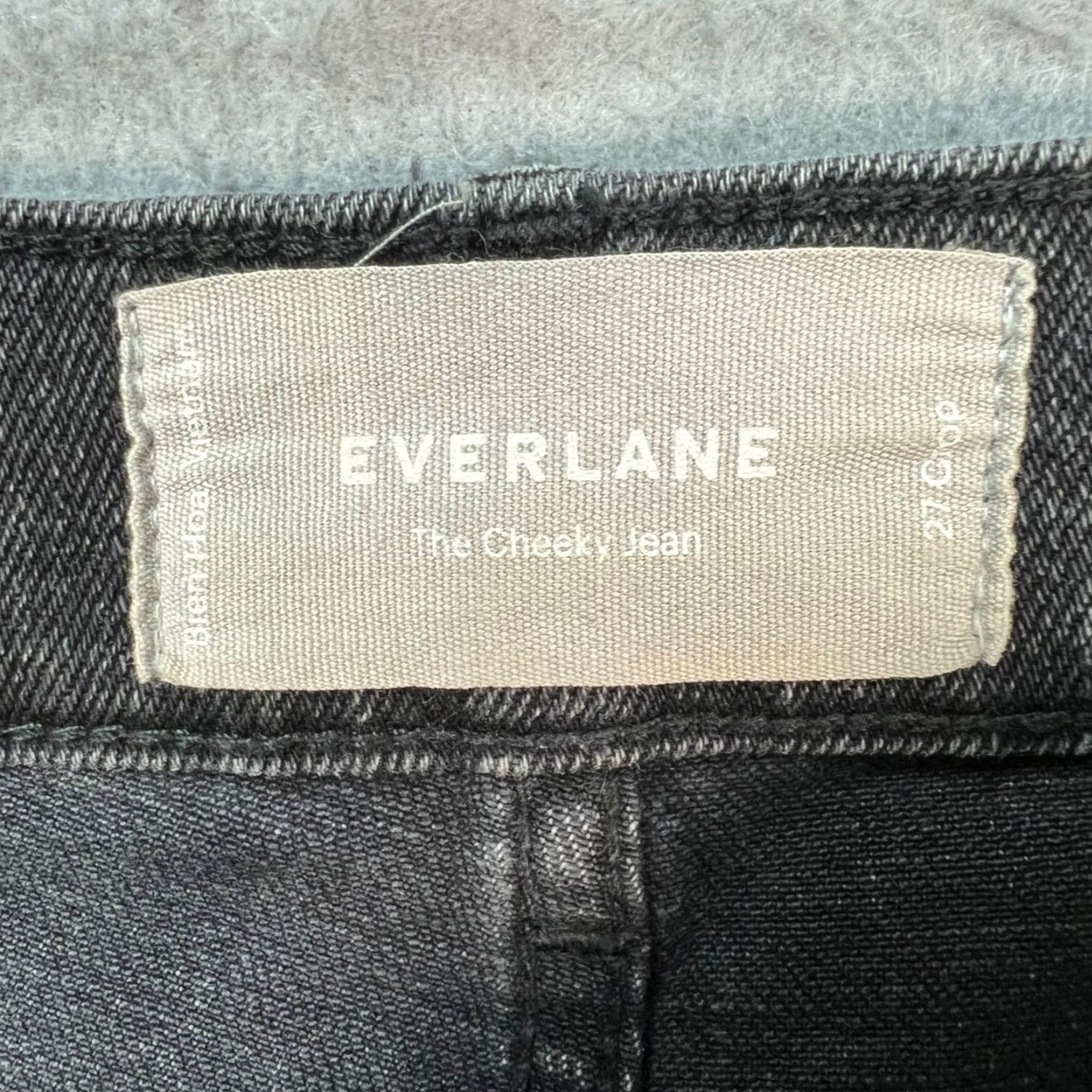 Everlane Everlane Womens 27 Crop The Cheeky Jean High-Rise Tapered Black Denim Jeans Size 27" / US 4 / IT 40 - 3 Thumbnail