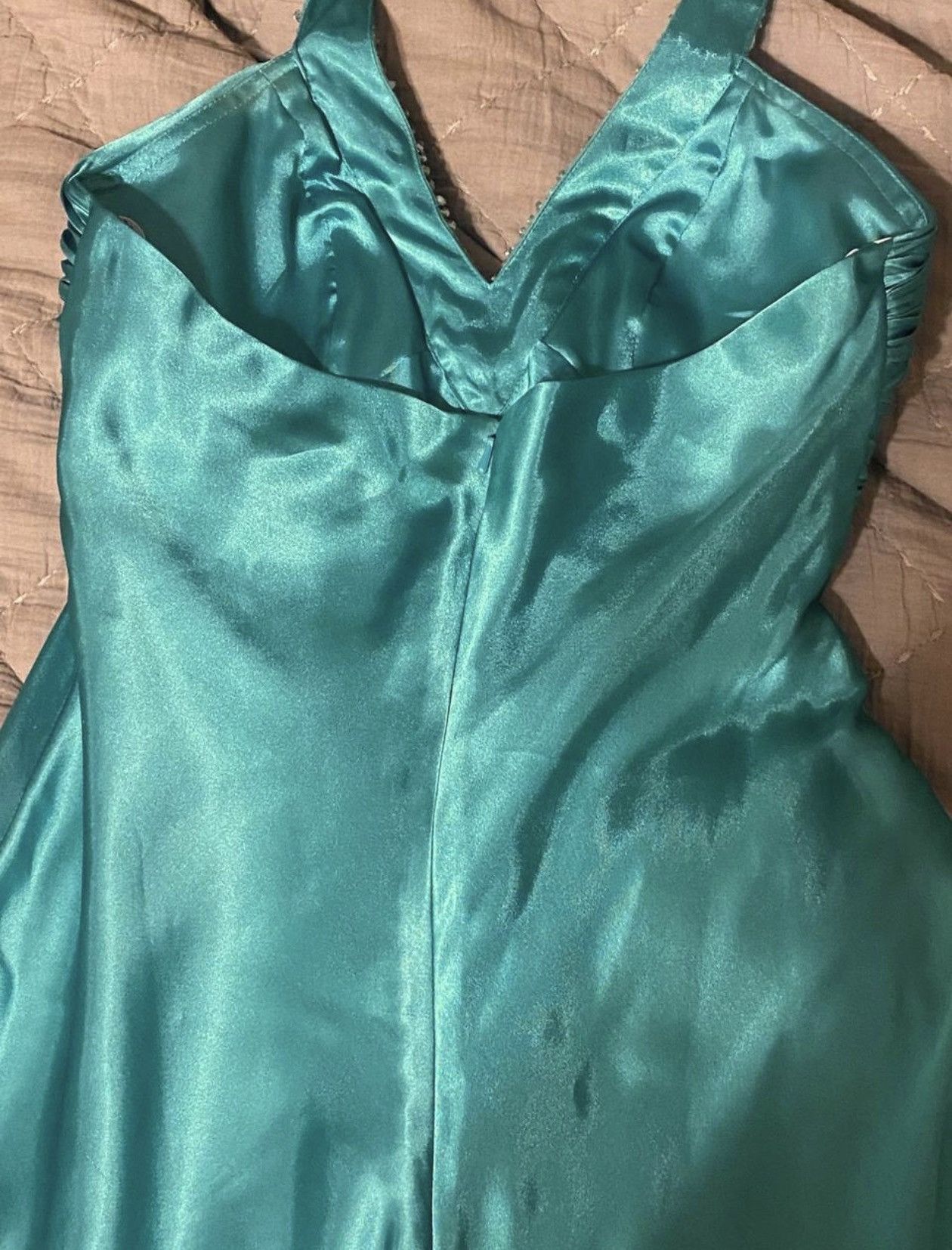 Other VINTAGE TEAL HALTER TOP MORGAN&CO FORMAL DRESS Size M / US 6-8 / IT 42-44 - 4 Thumbnail