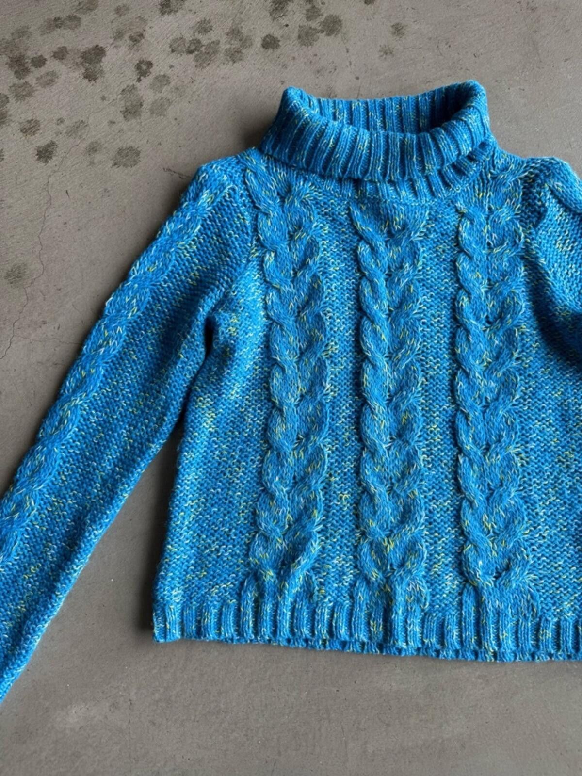 Other Kensie / Cable Knit Turtleneck Sweater / Blue Size M / US 6-8 / IT 42-44 - 1 Thumbnail